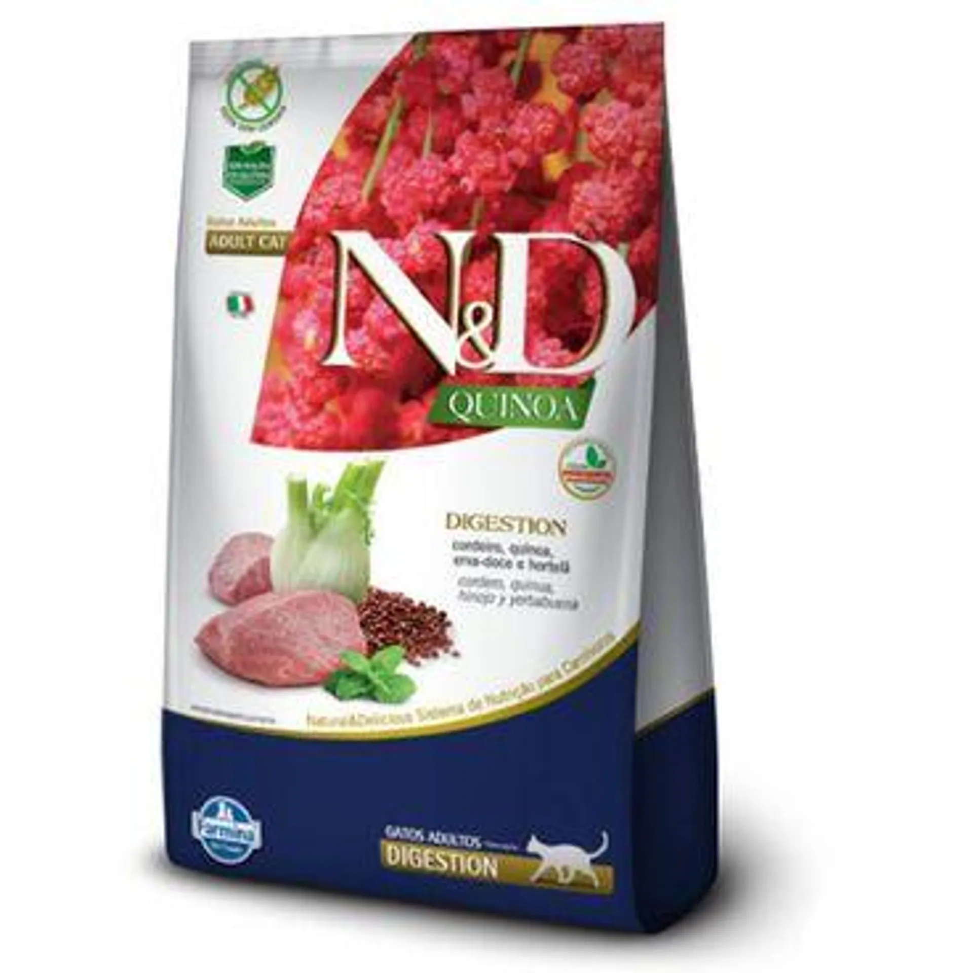 Ração N&D Quinoa Gatos Adultos Digestion Cordeiro 400 g