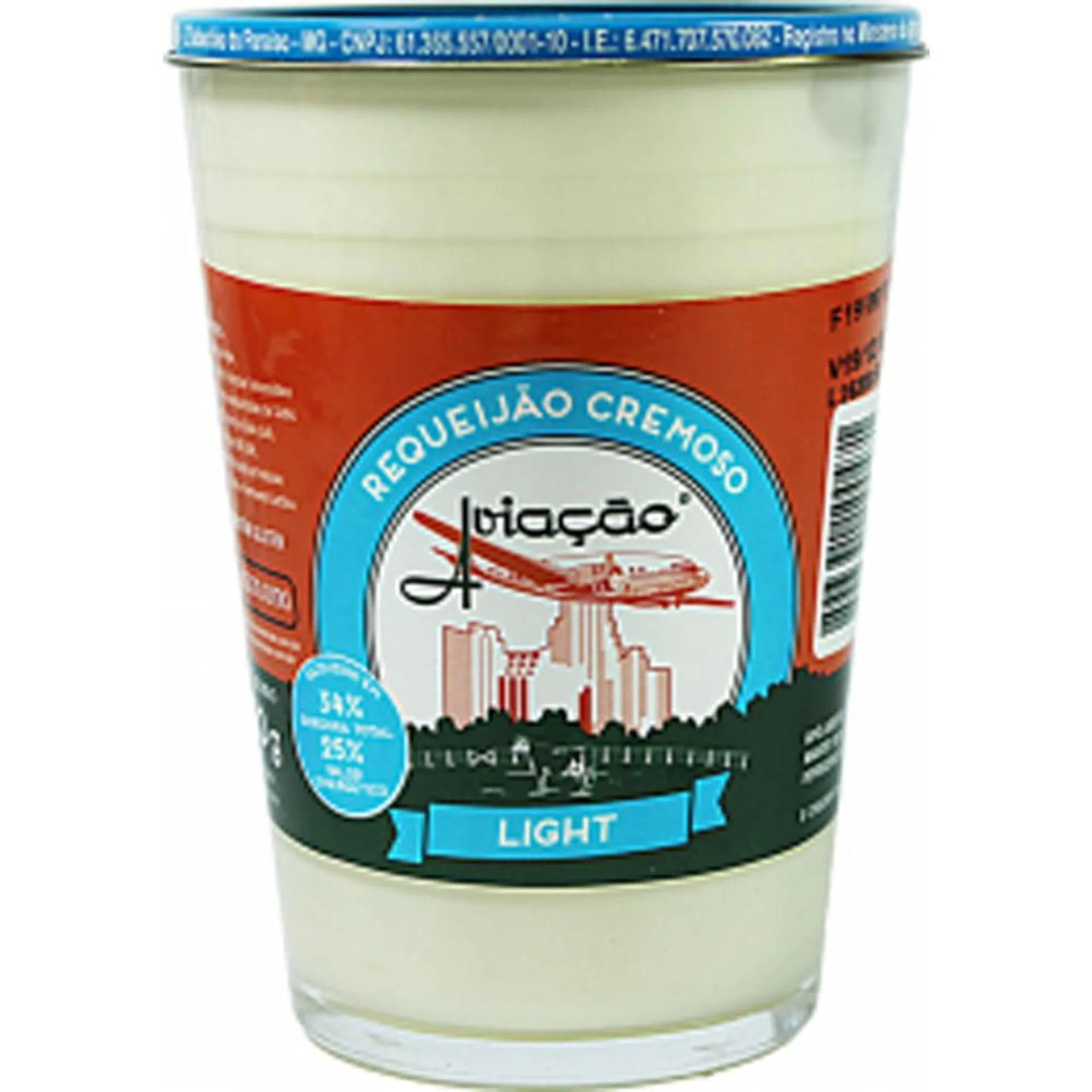 Requeijao Aviacao 250g Cremoso Light