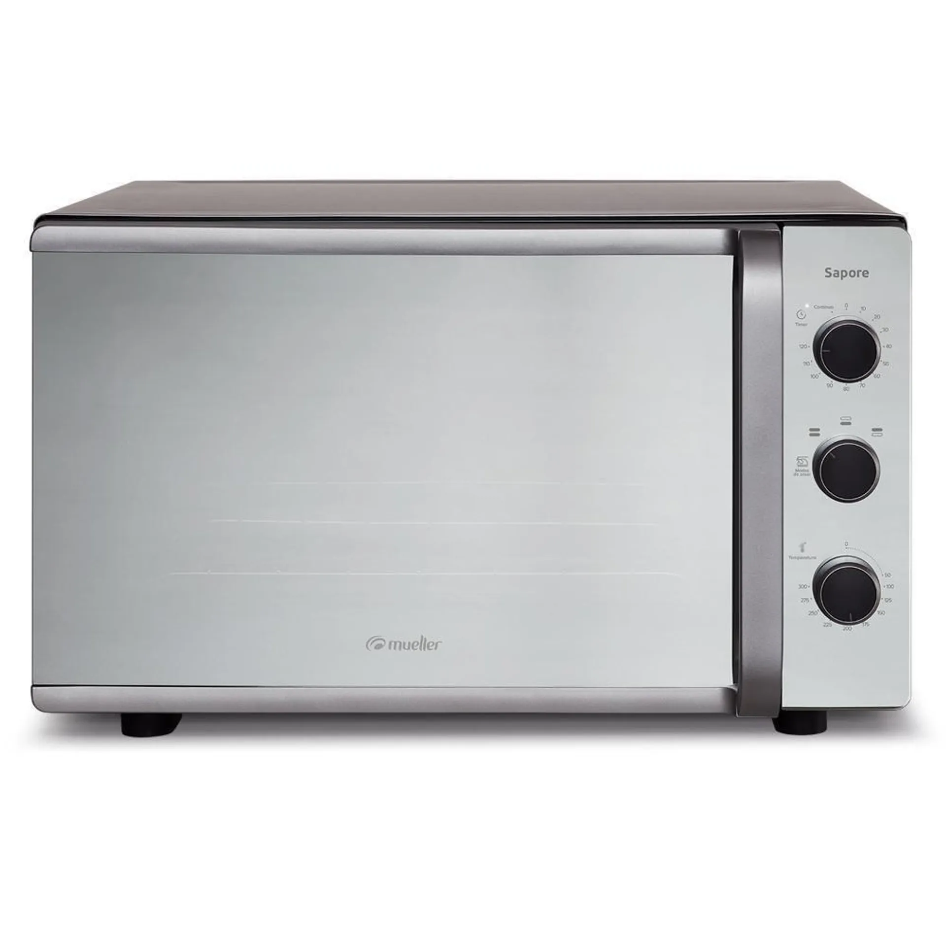 Forno Elétrico de Bancada Vidro Espelhado 44L 220V Cinza