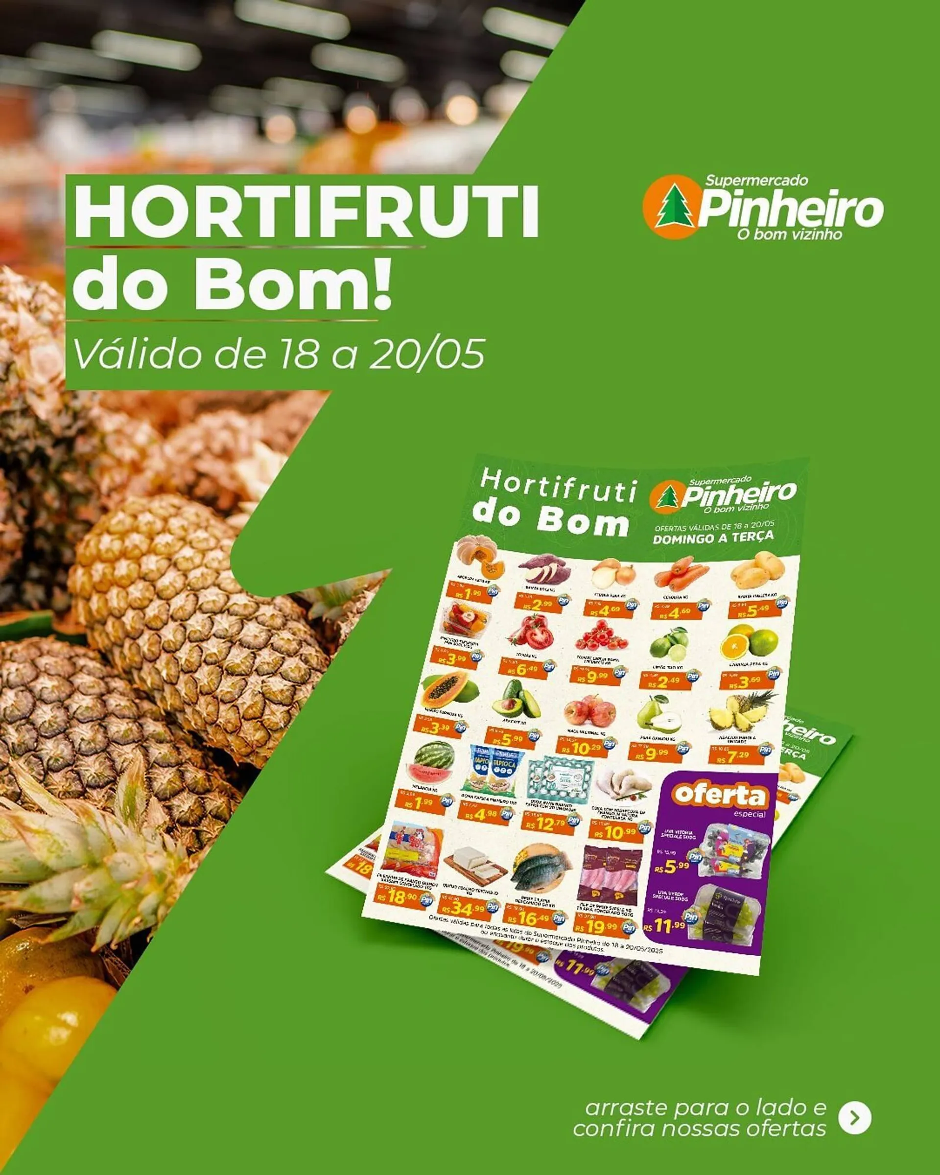 Encarte de Catálogo Pinheiro Supermercado 18 de maio até 20 de maio 2025 - Pagina 1