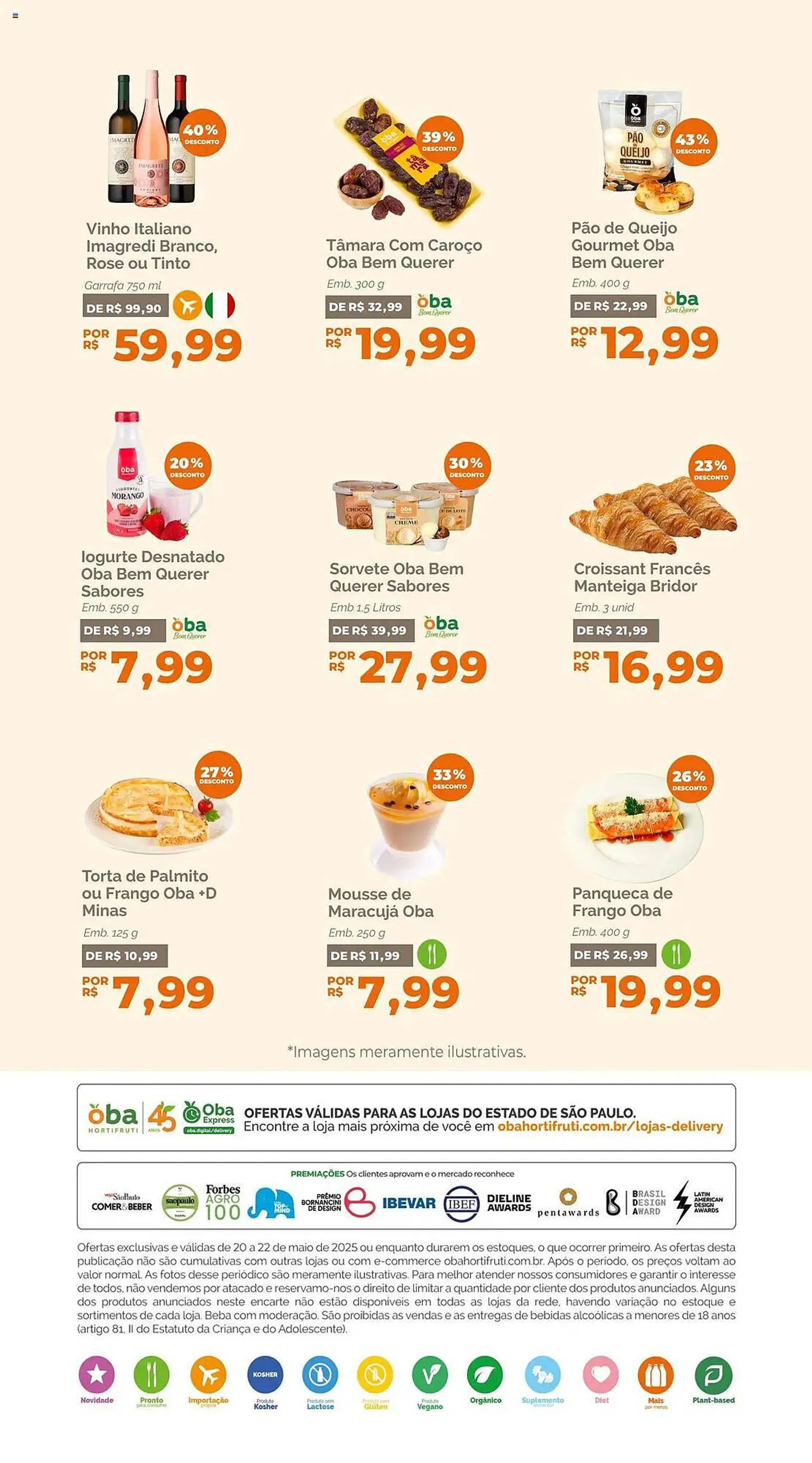 Encarte de Catálogo Oba Hortifruti 20 de maio até 23 de maio 2025 - Pagina 18