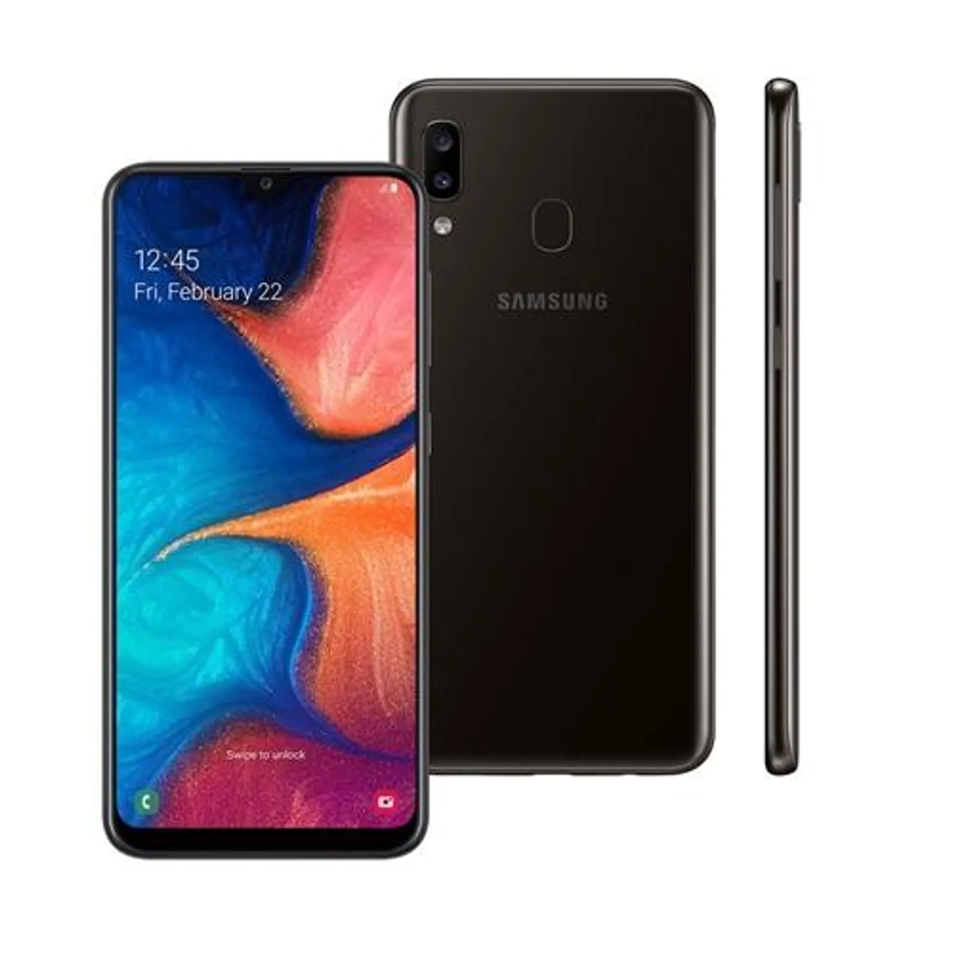 Smartphone Samsung Galaxy A20 32GB, 4G - 3GB RAM 6,4" Câm. Dupla + Câm. Selfie 8MP