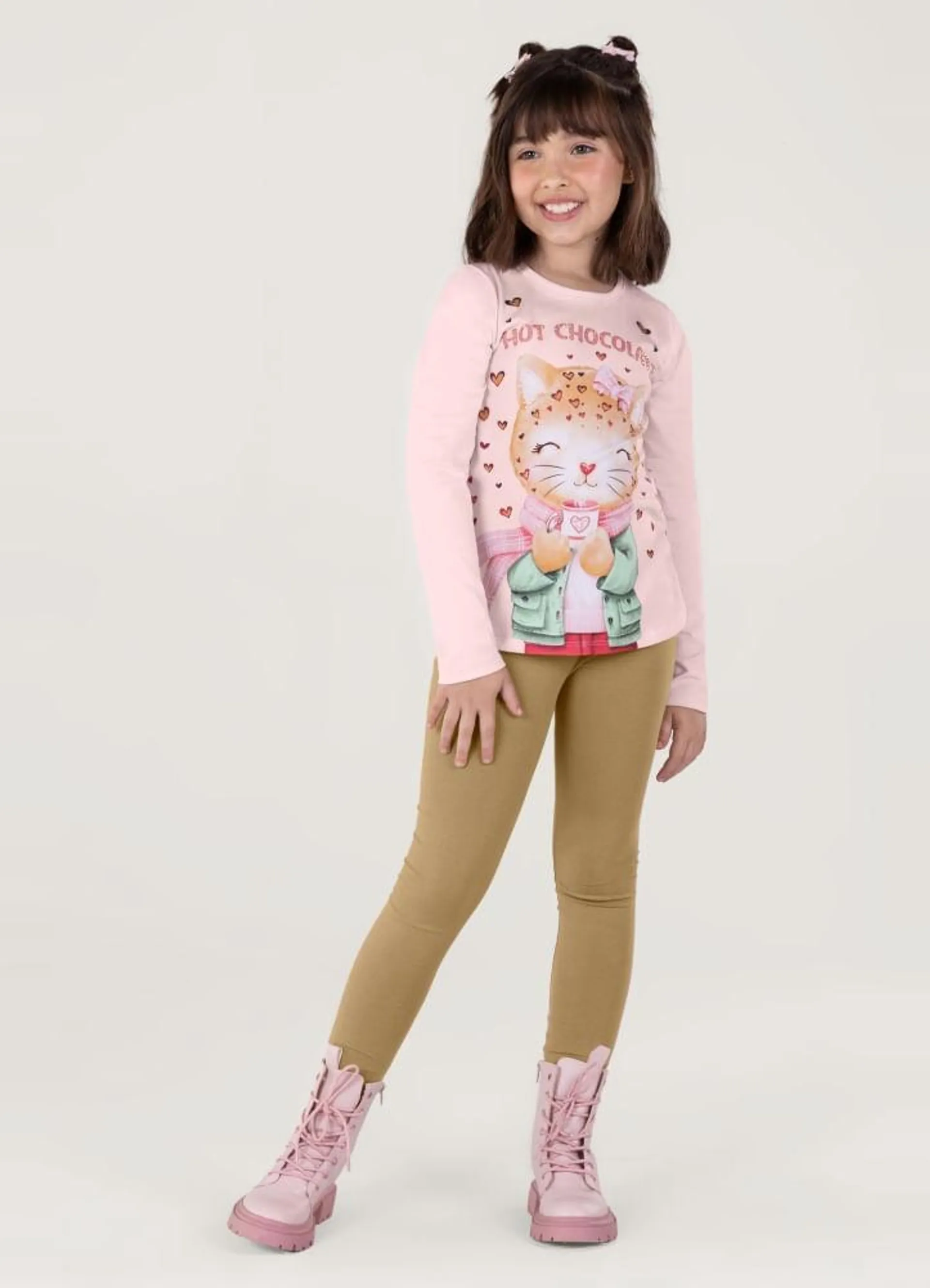 Conjunto Cotton Infantil Menina Brandili