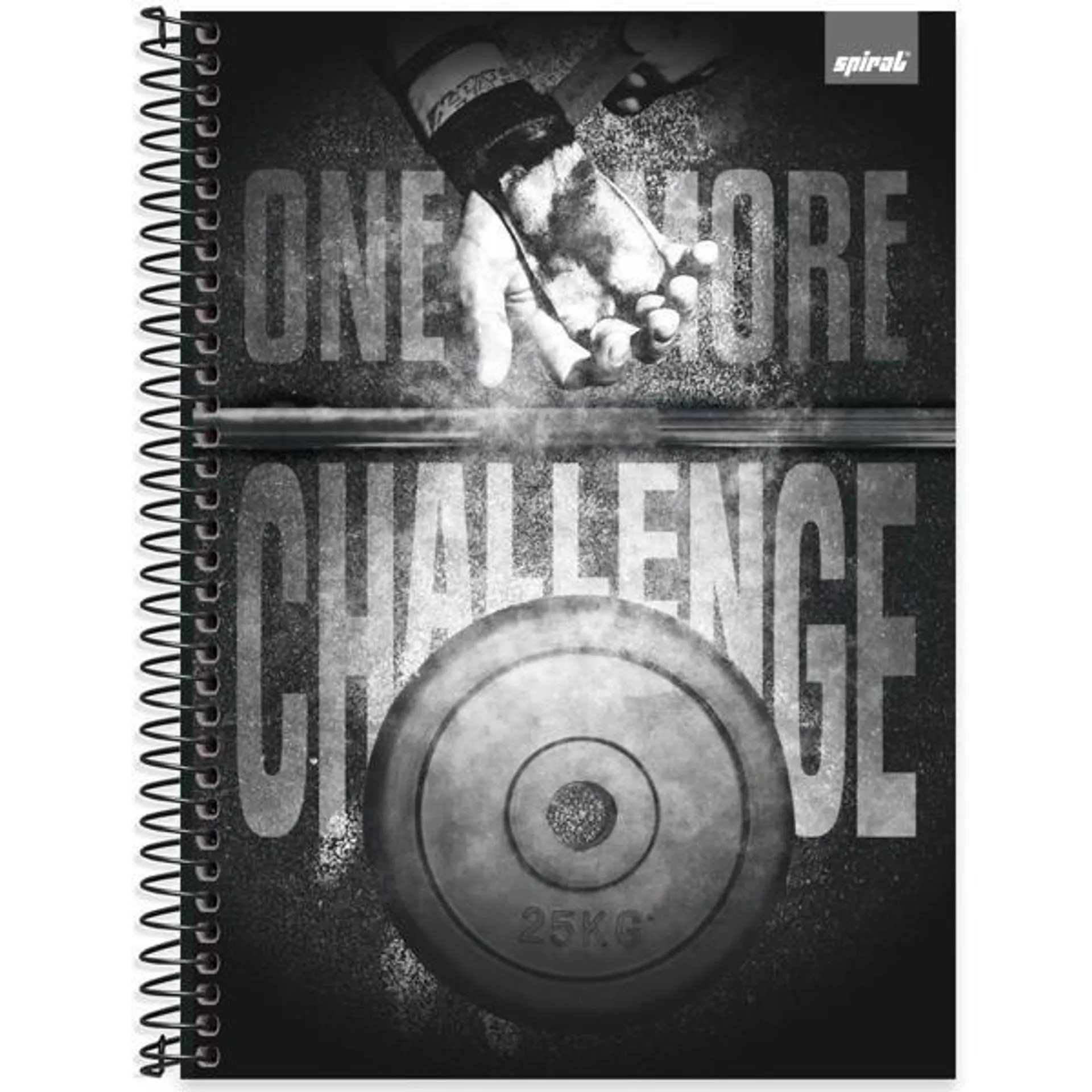 Caderno Universitário Capa Dura 1X1 80 Folhas Workout Spiral - PT 1 UN