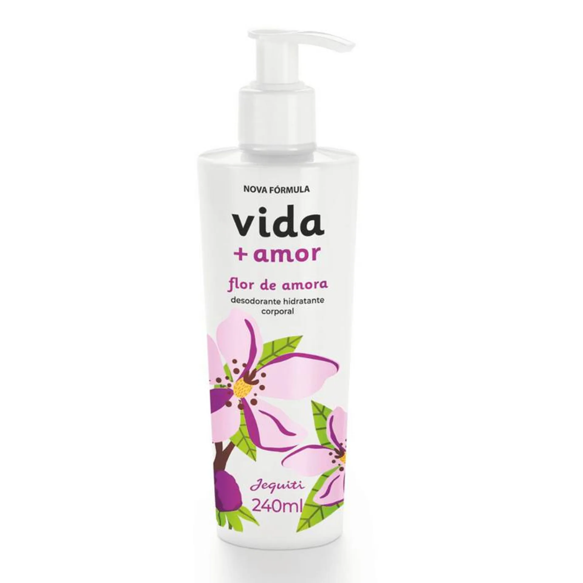 Desodorante Hidratante Corporal Vida + Amor Flor de Amora Jequiti