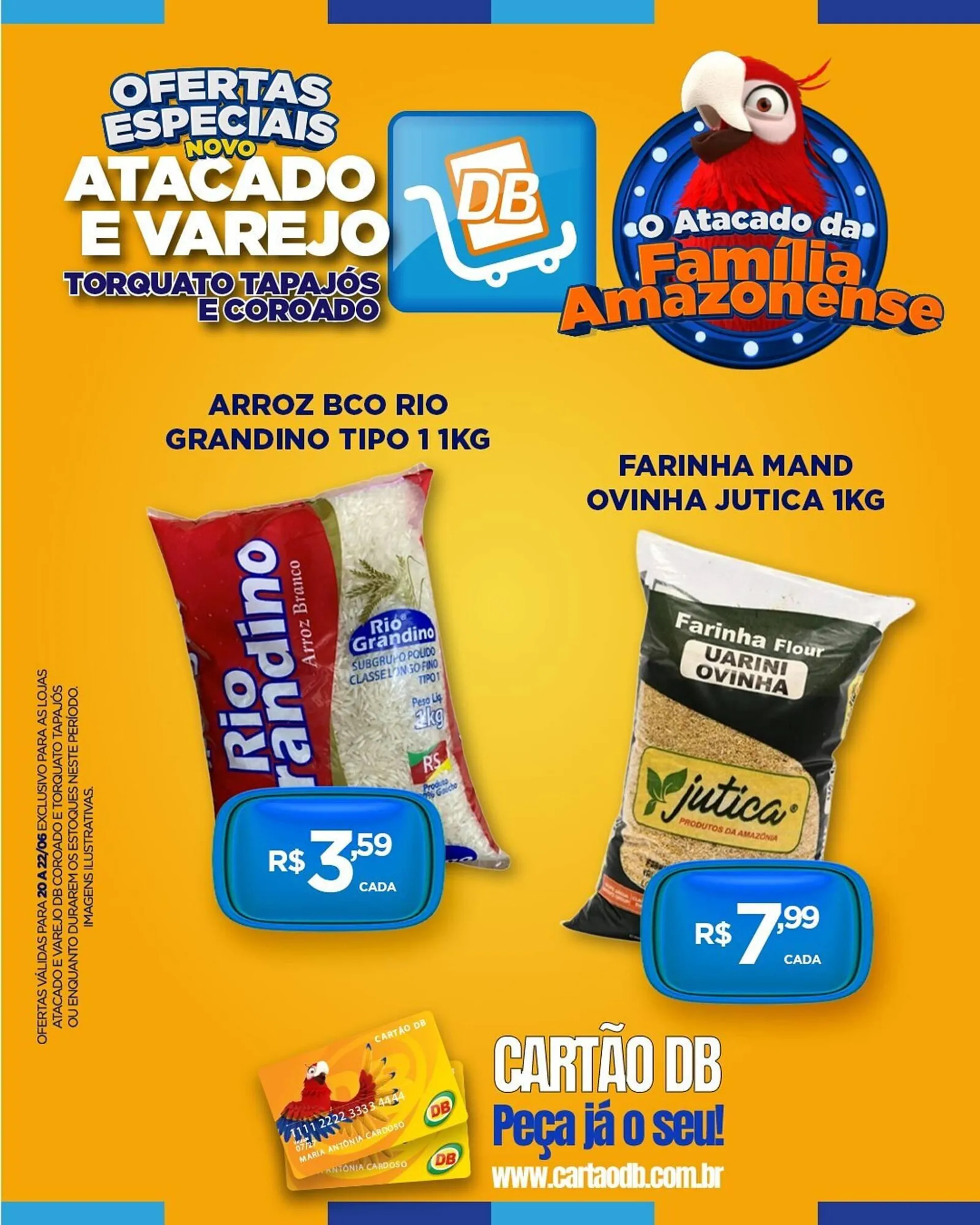Encarte de Catálogo DB Supermercados 20 de junho até 22 de junho 2025 - Pagina 1