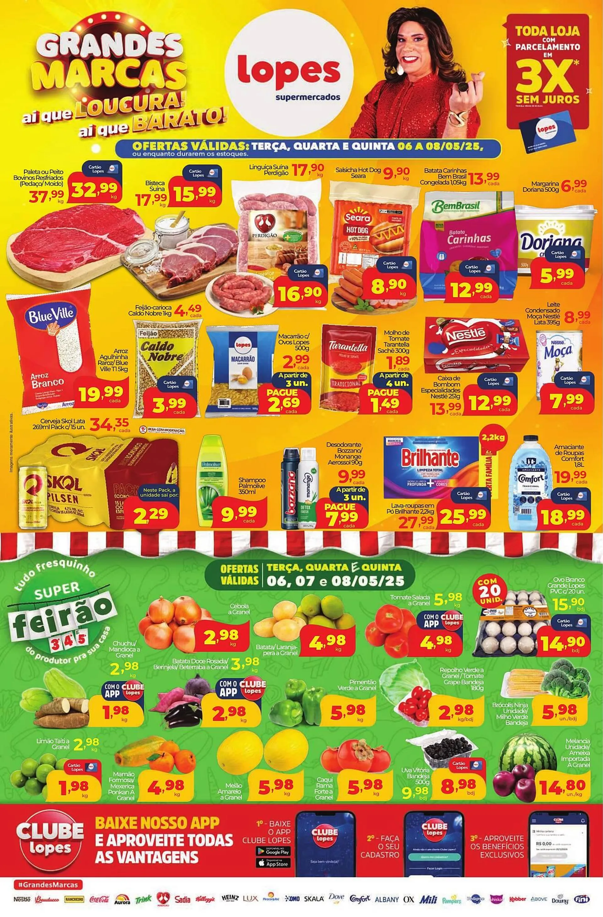 Encarte de Catálogo Lopes Supermercados 6 de maio até 8 de maio 2025 - Pagina 1