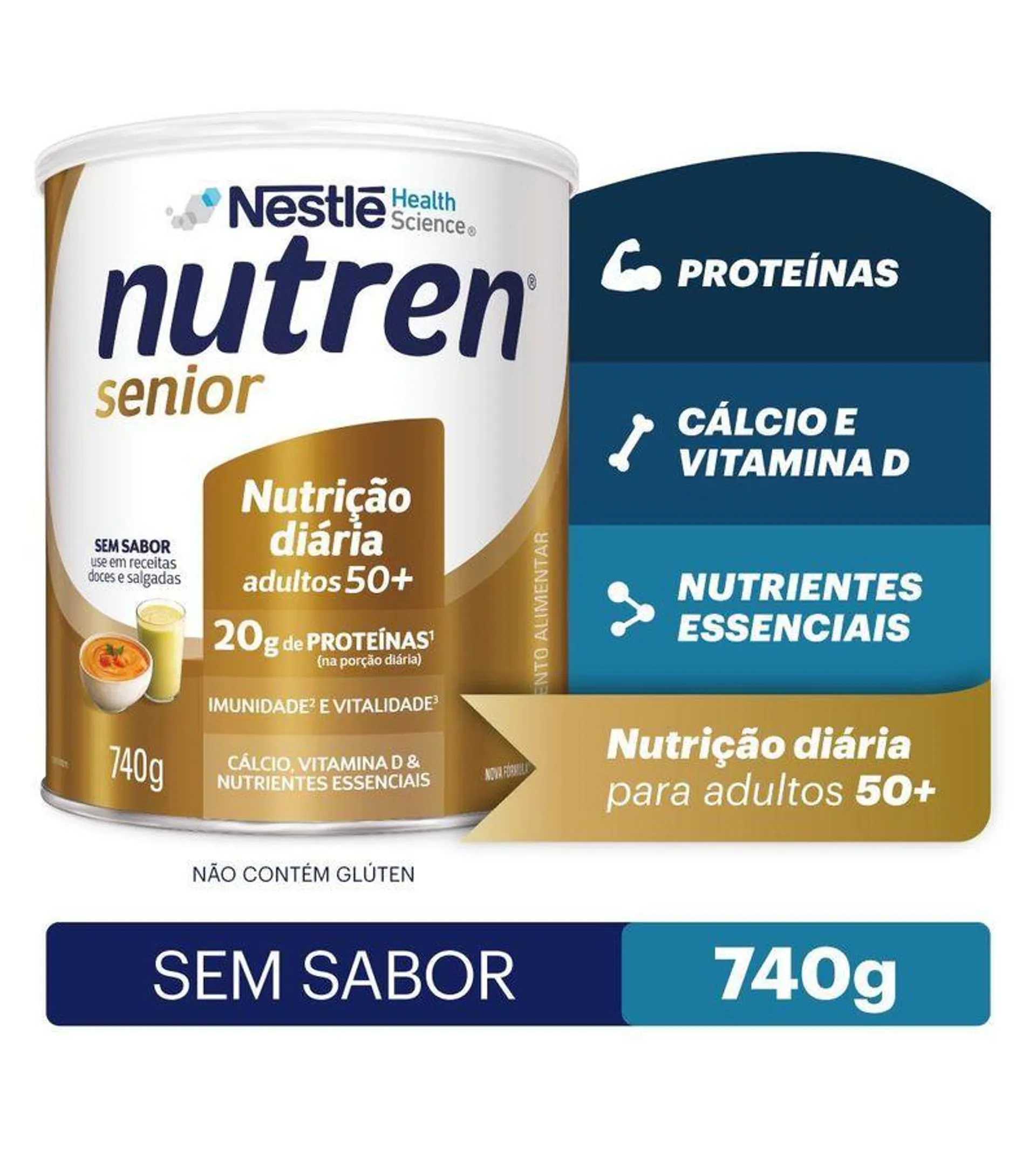 Nutren Senior Po Sem Sabor 740g