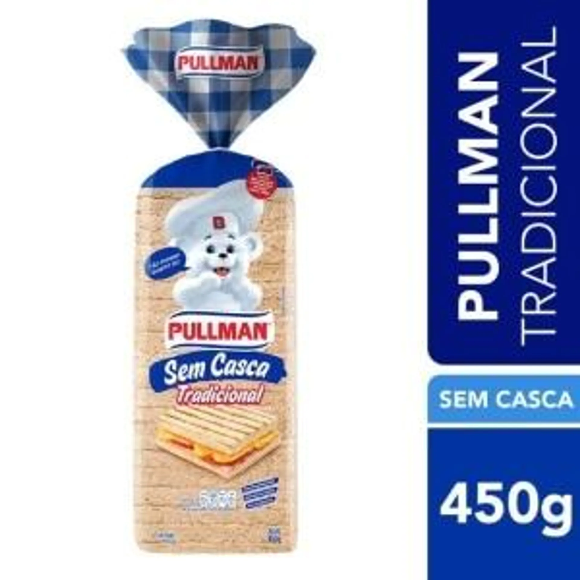 Pão de Forma Sem Casca Pullman 450g