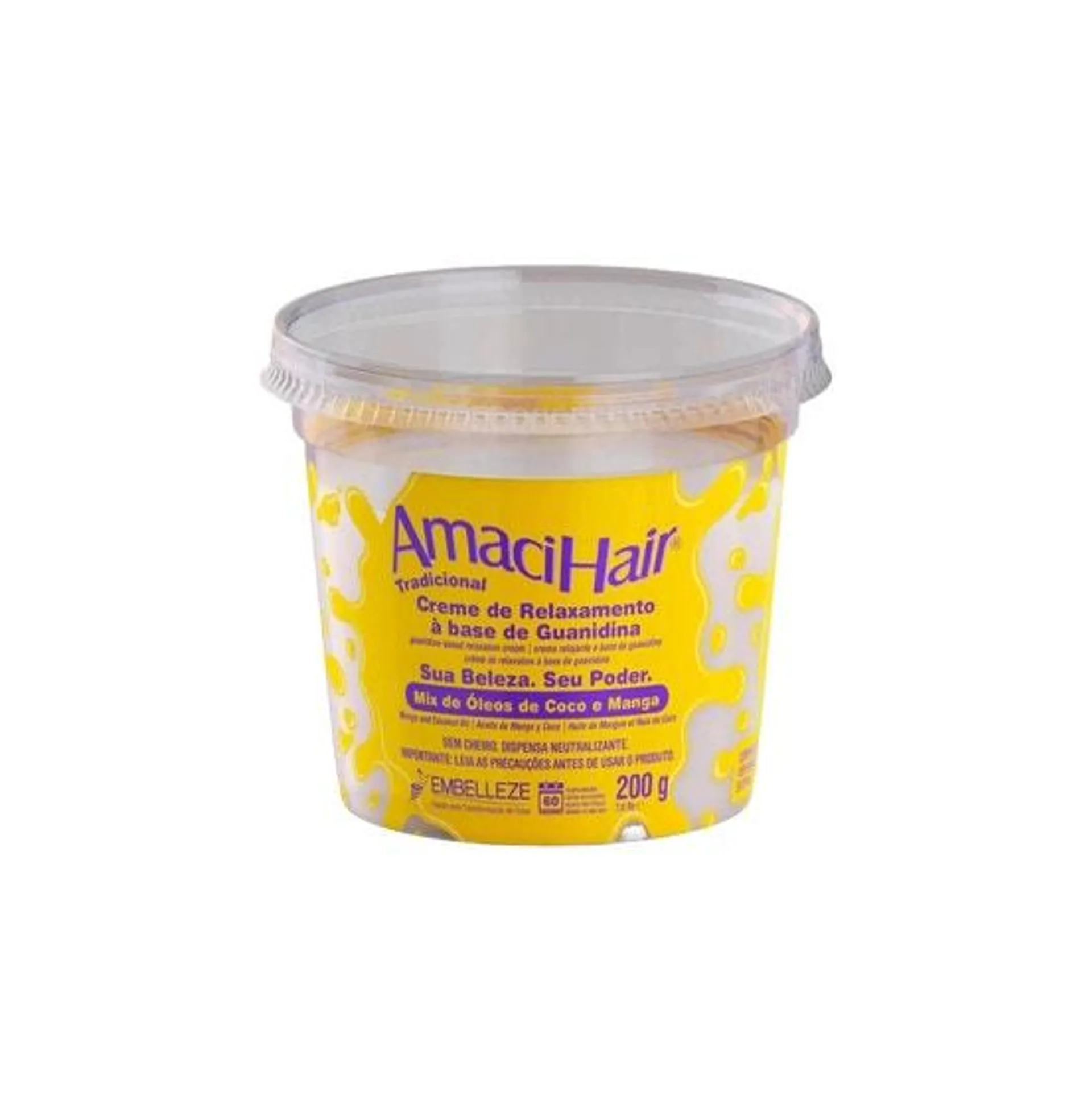 Creme Alisante Amacihair Tradicional Baldinho 200G