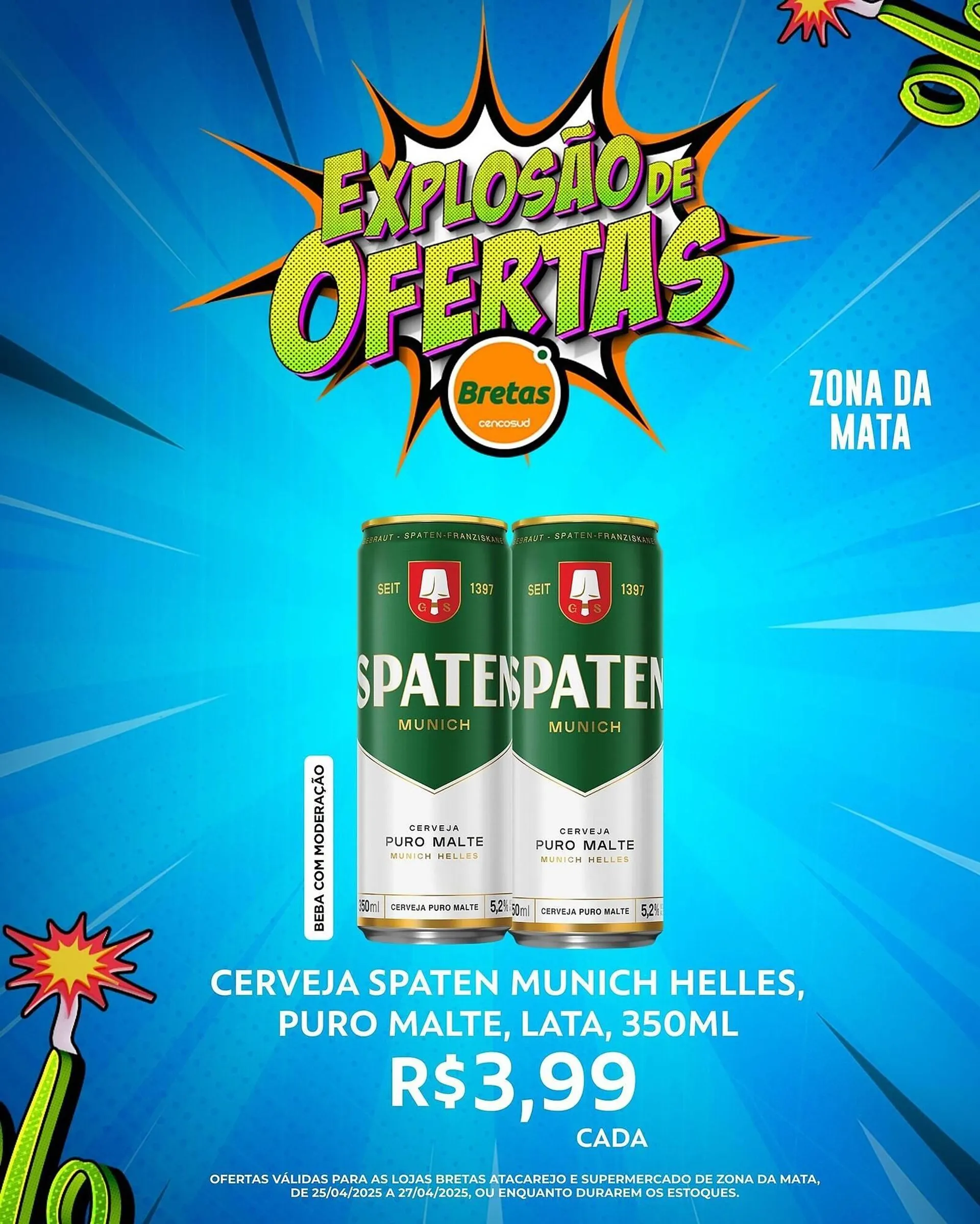 Encarte de Catálogo Supermercados Bretas 25 de abril até 27 de abril 2025 - Pagina 4