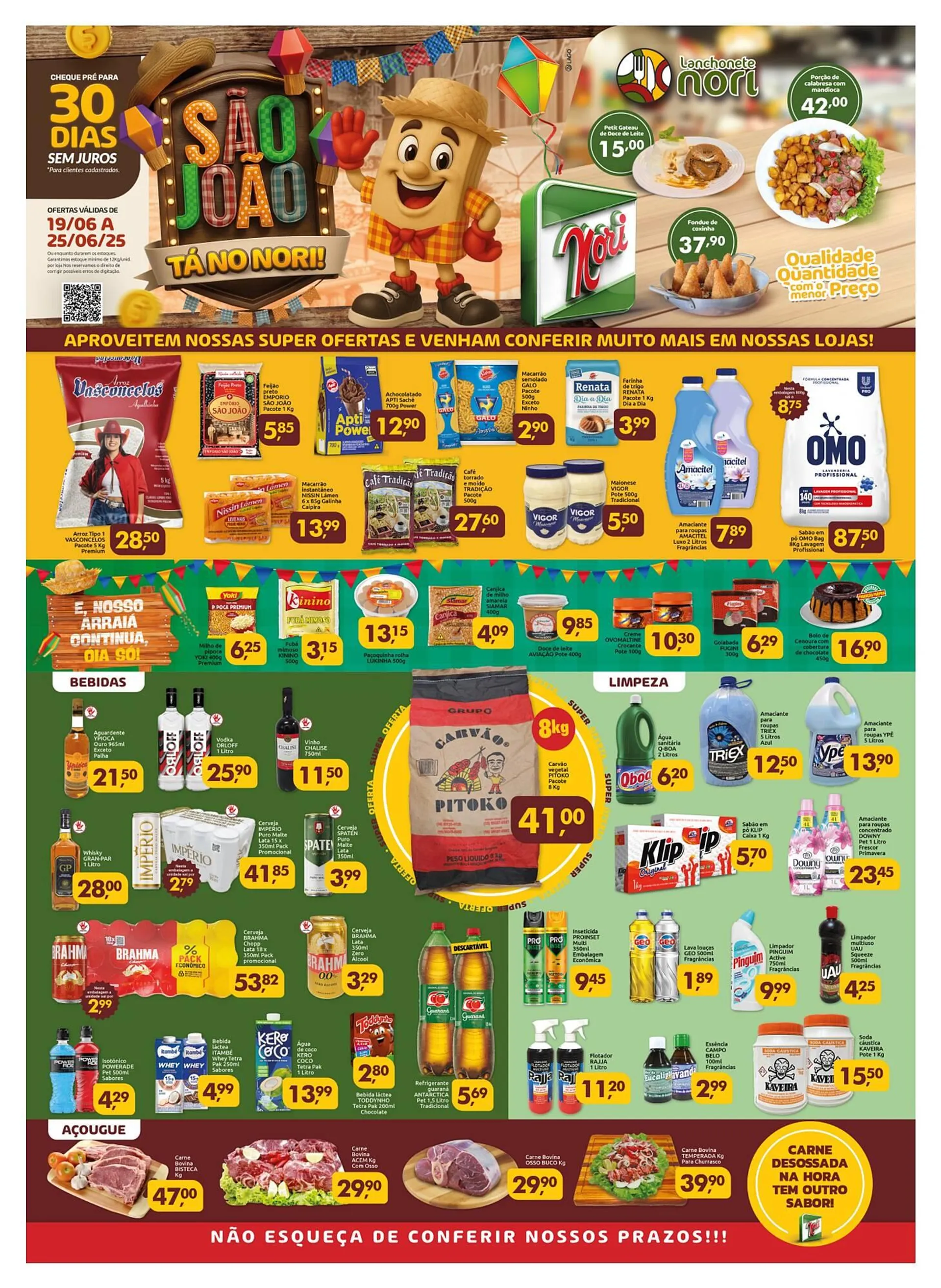 Encarte de Catálogo Supermercados Nori 19 de junho até 25 de junho 2025 - Pagina 1