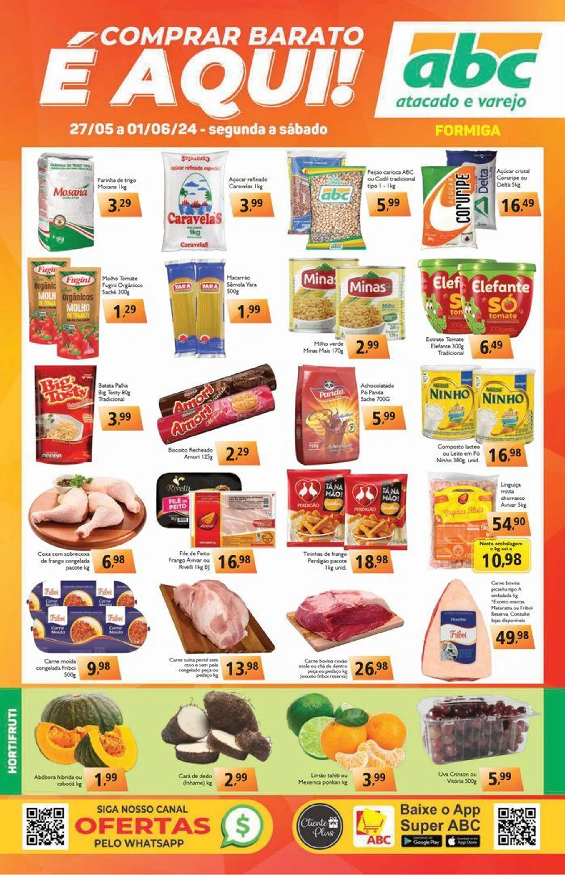 Encarte de Oferta Semanal Atacados - Formiga Supermercados ABC  27 de maio até 1 de junho 2024 - Pagina 1