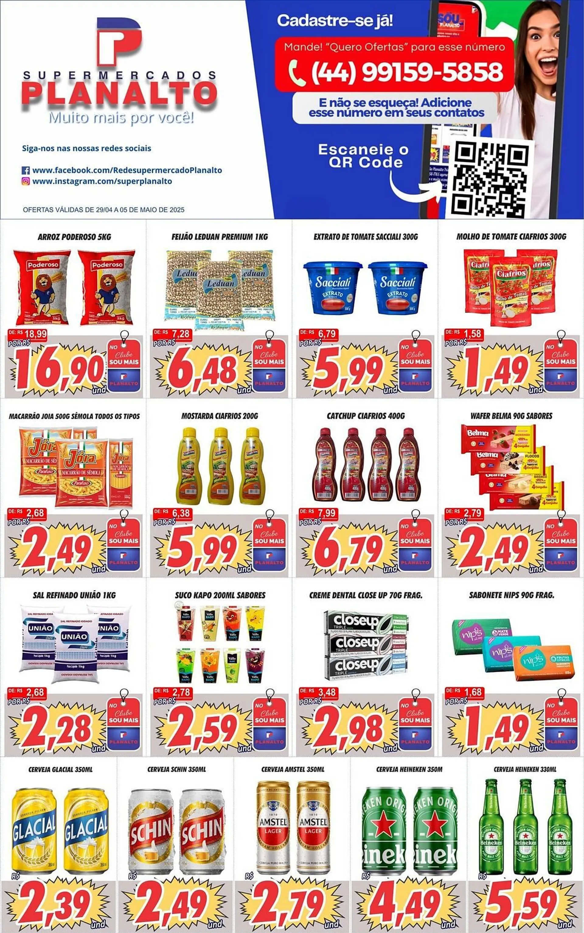 Encarte de Catálogo Supermercados Planalto 29 de abril até 5 de maio 2025 - Pagina 1