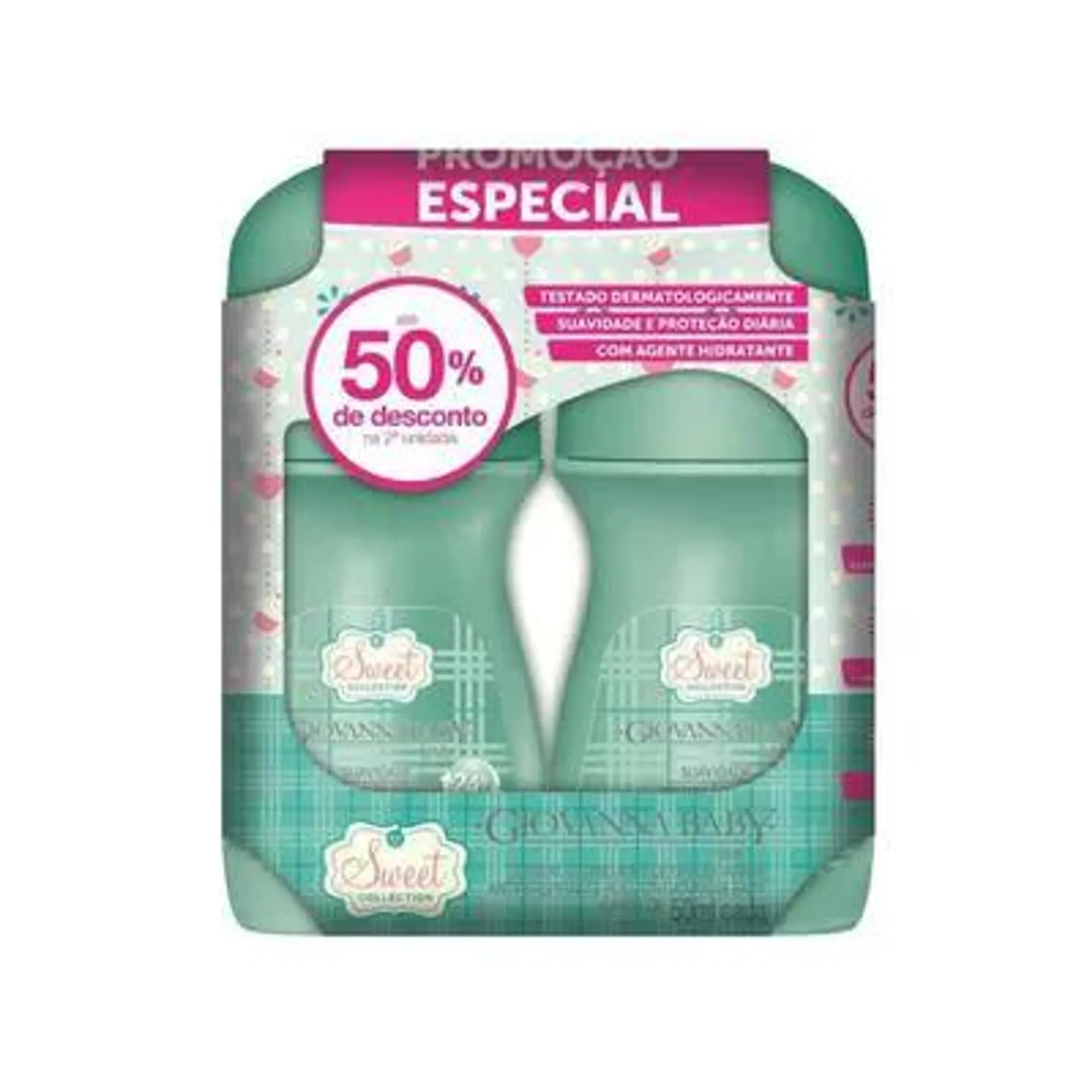 Kit Desodorante Giovanna Baby Roll On Candy 50% desc na 2ªunidade