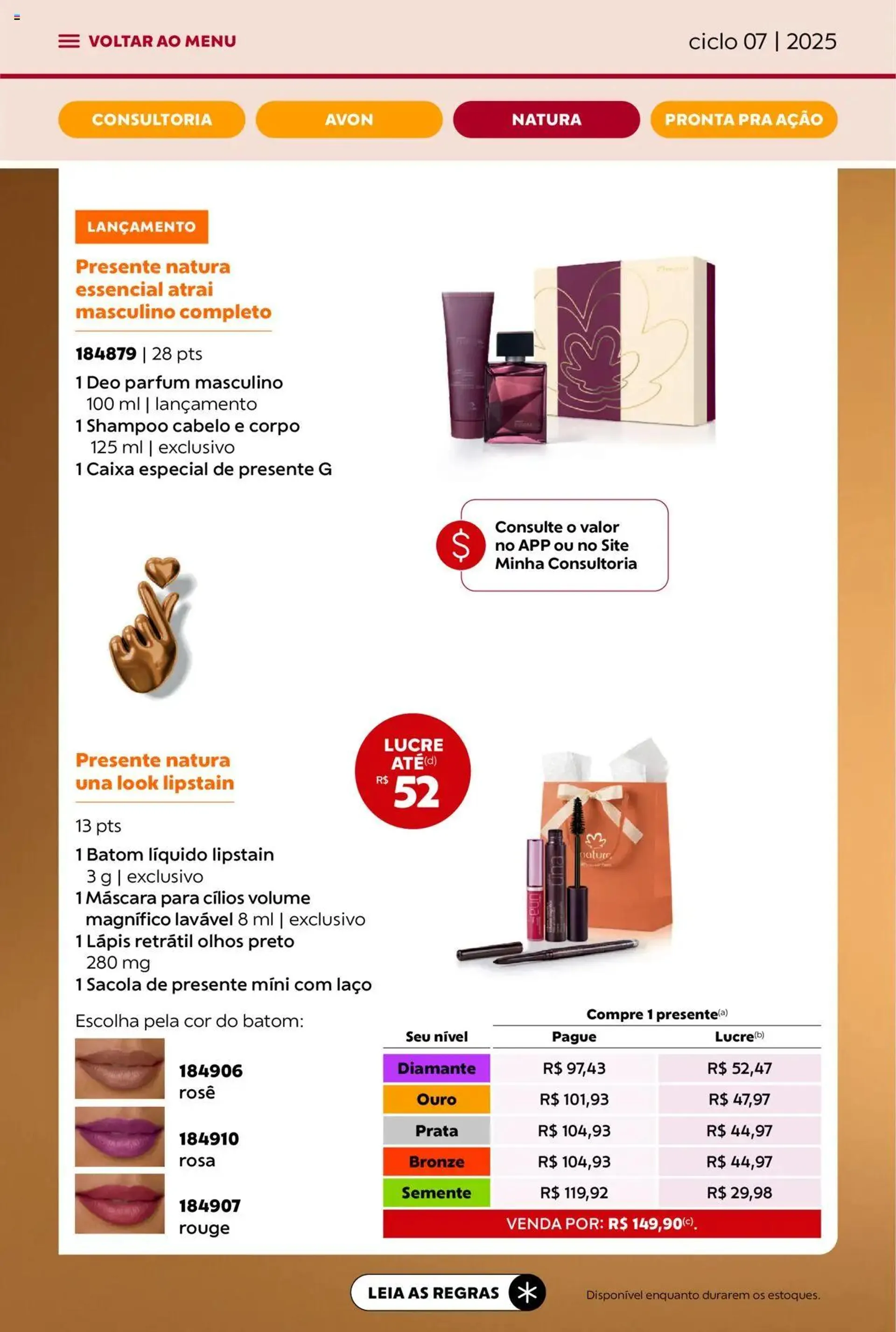 Encarte de Avon - Campanha 07: Minha Consultoria 3 de abril até 1 de maio 2025 - Pagina 62