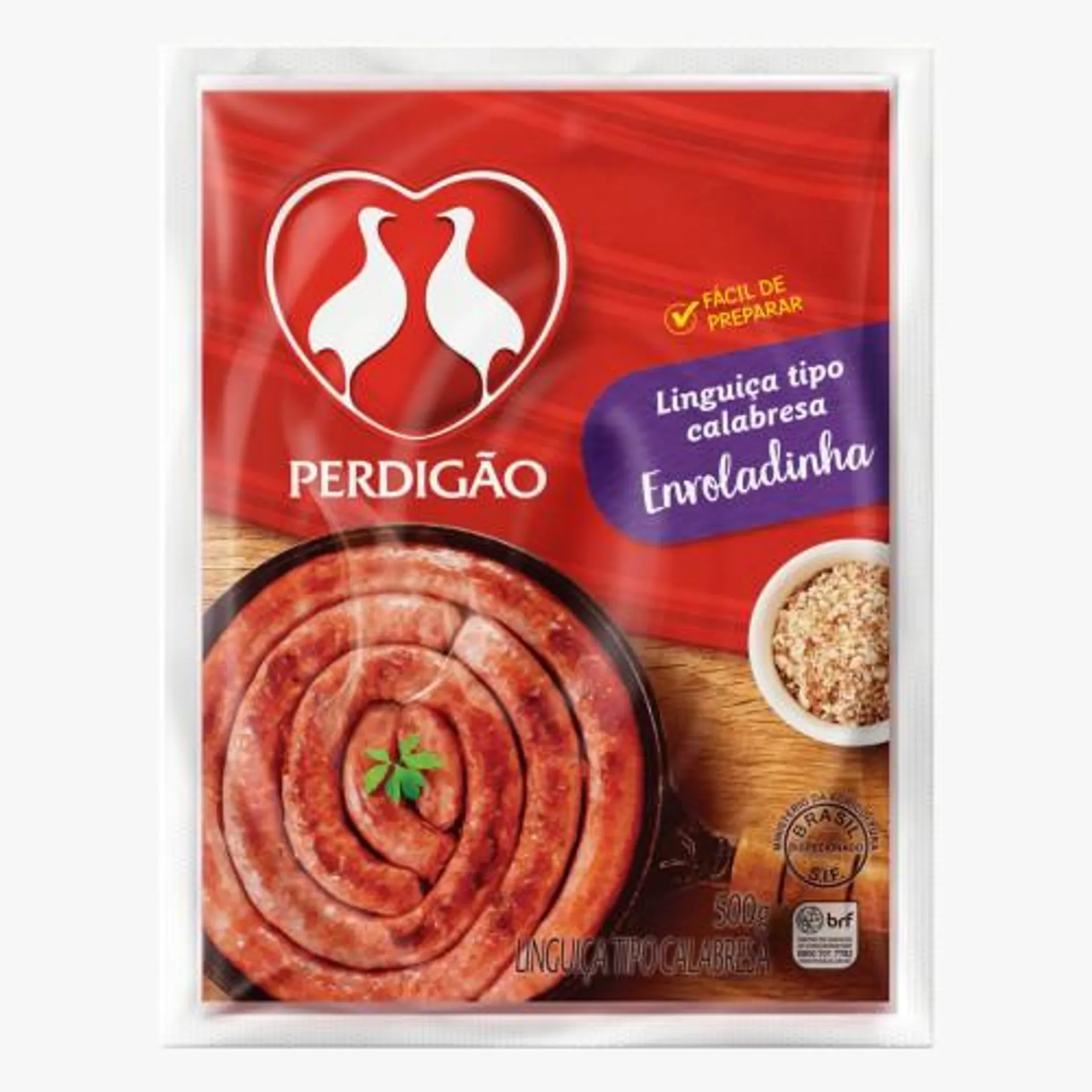 Linguica Toscana Enrolada Lce Perdigao 500g