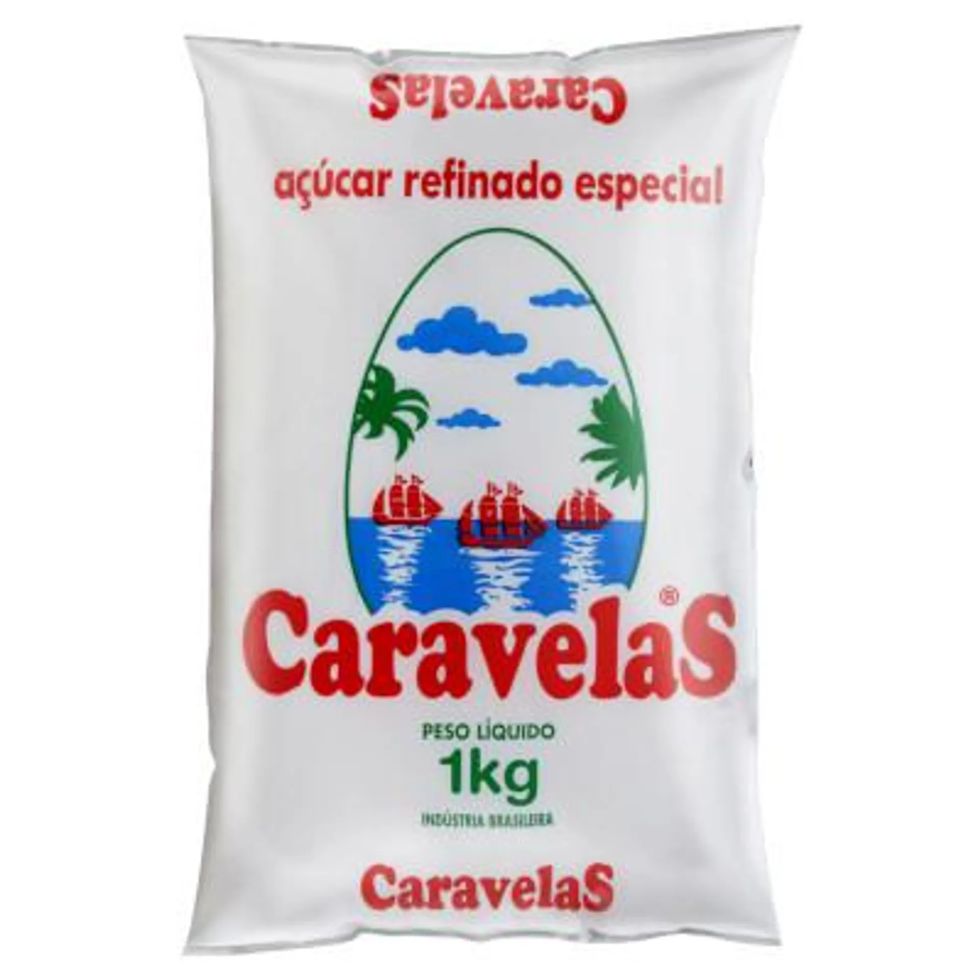 Açúcar Refinado pacote 1kg - Caravelas