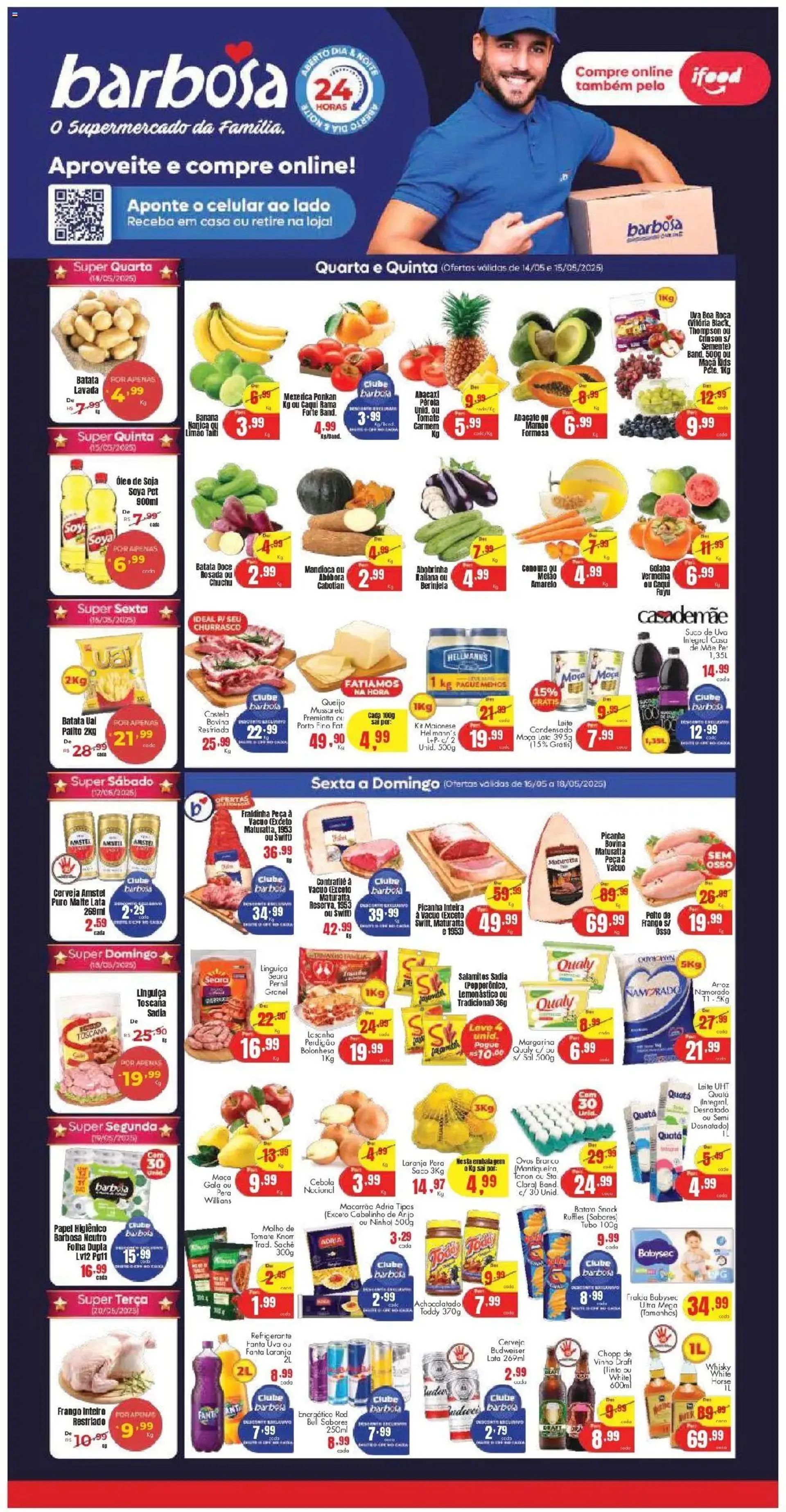 Encarte de Barbosa Supermercados - Ofertas Rede e Interior 14 de maio até 20 de maio 2025 - Pagina 1