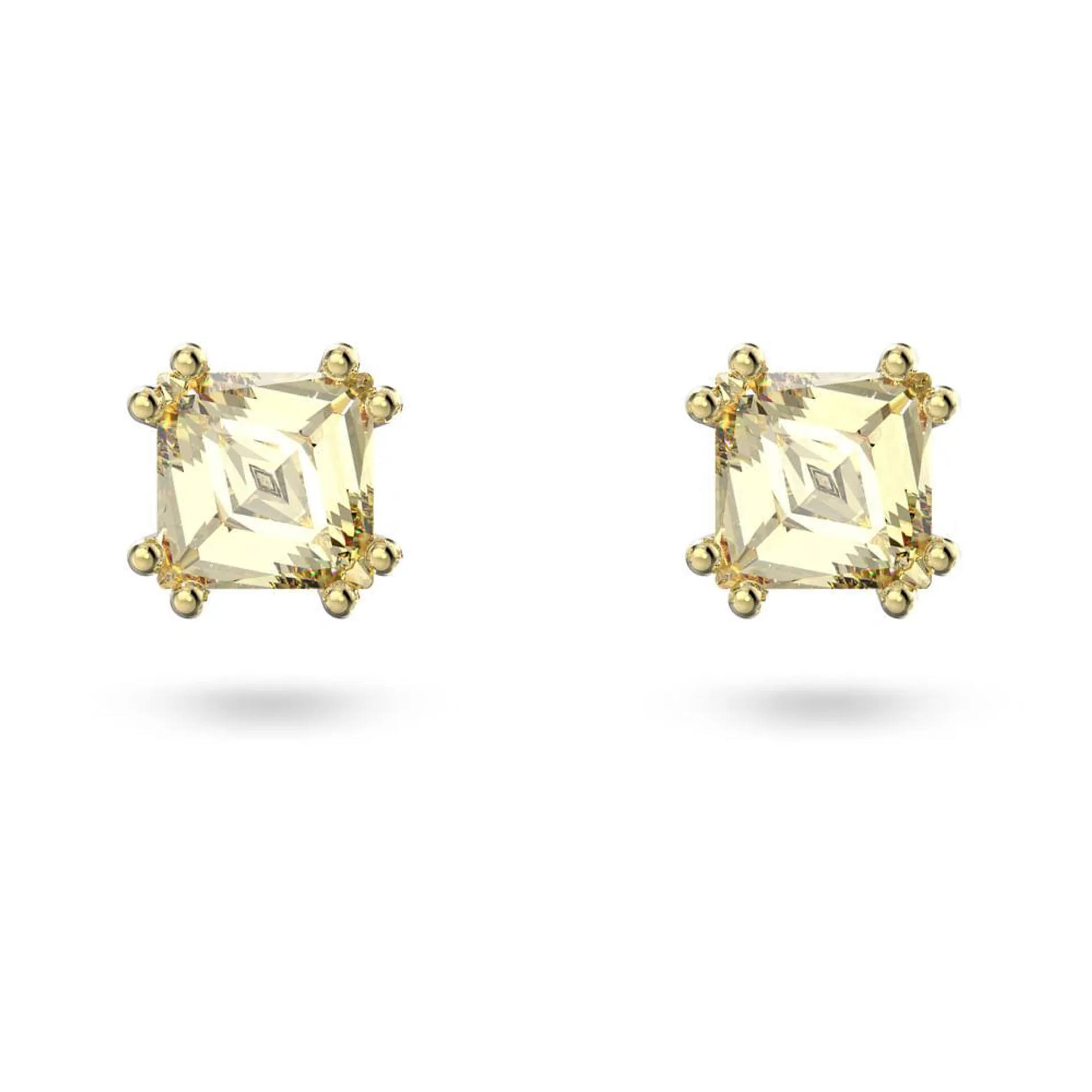 Brincos stud Stilla, Amarelo, banhado a dourado