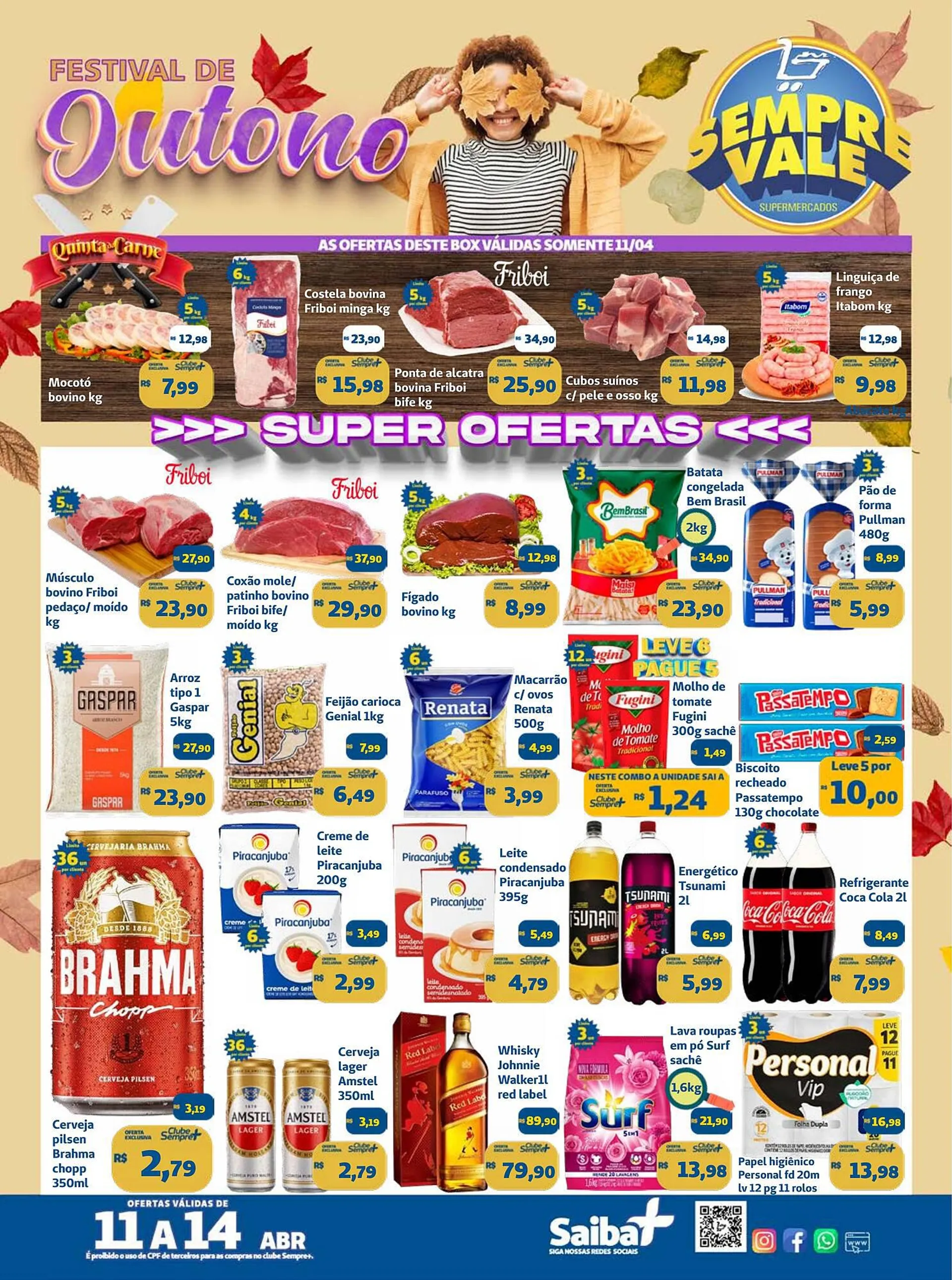 Encarte de Catálogo Sempre Vale Supermercados 11 de abril até 14 de abril 2024 - Pagina 