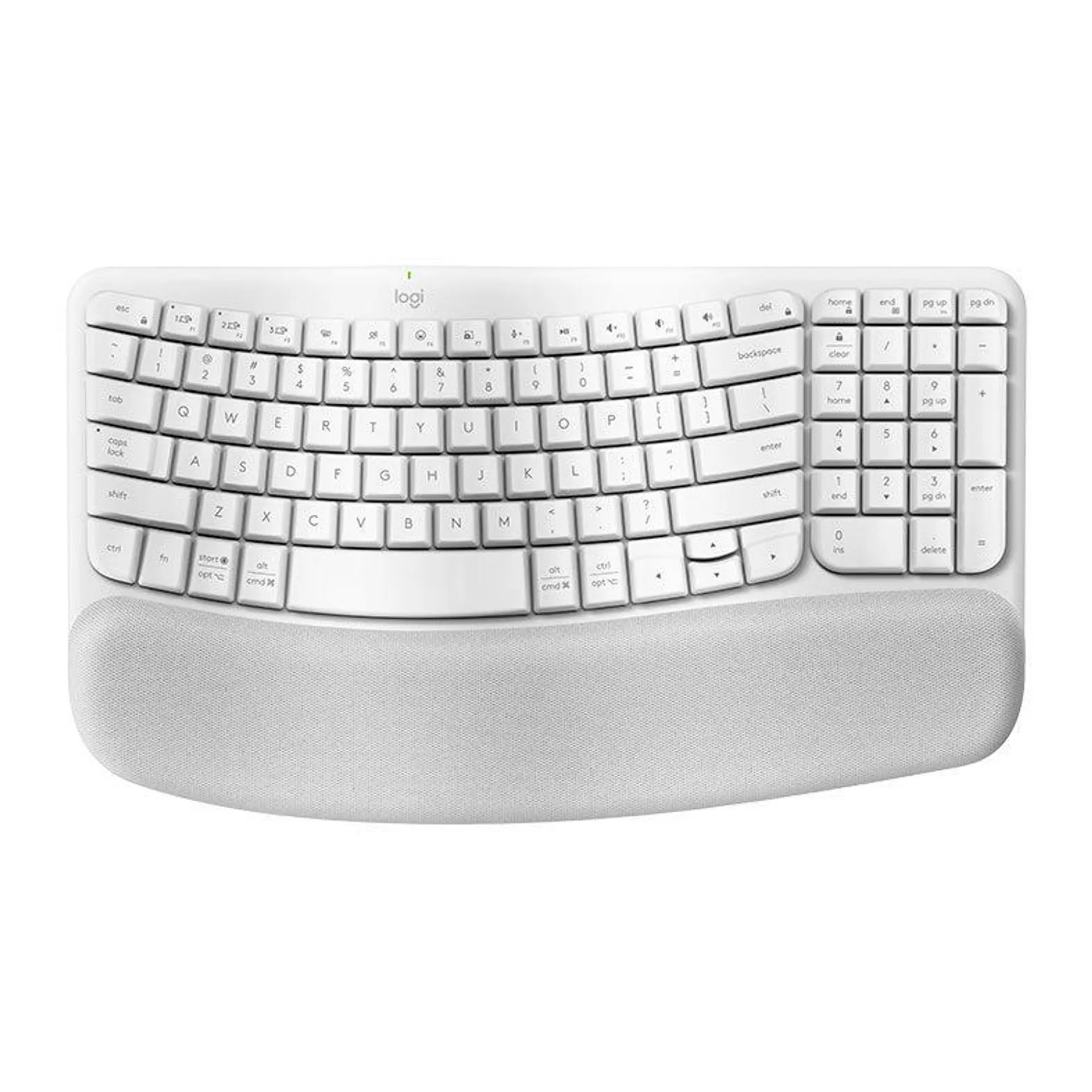 Teclado Logitech Wave Keys, Bluetooth, Branco, 920-012282