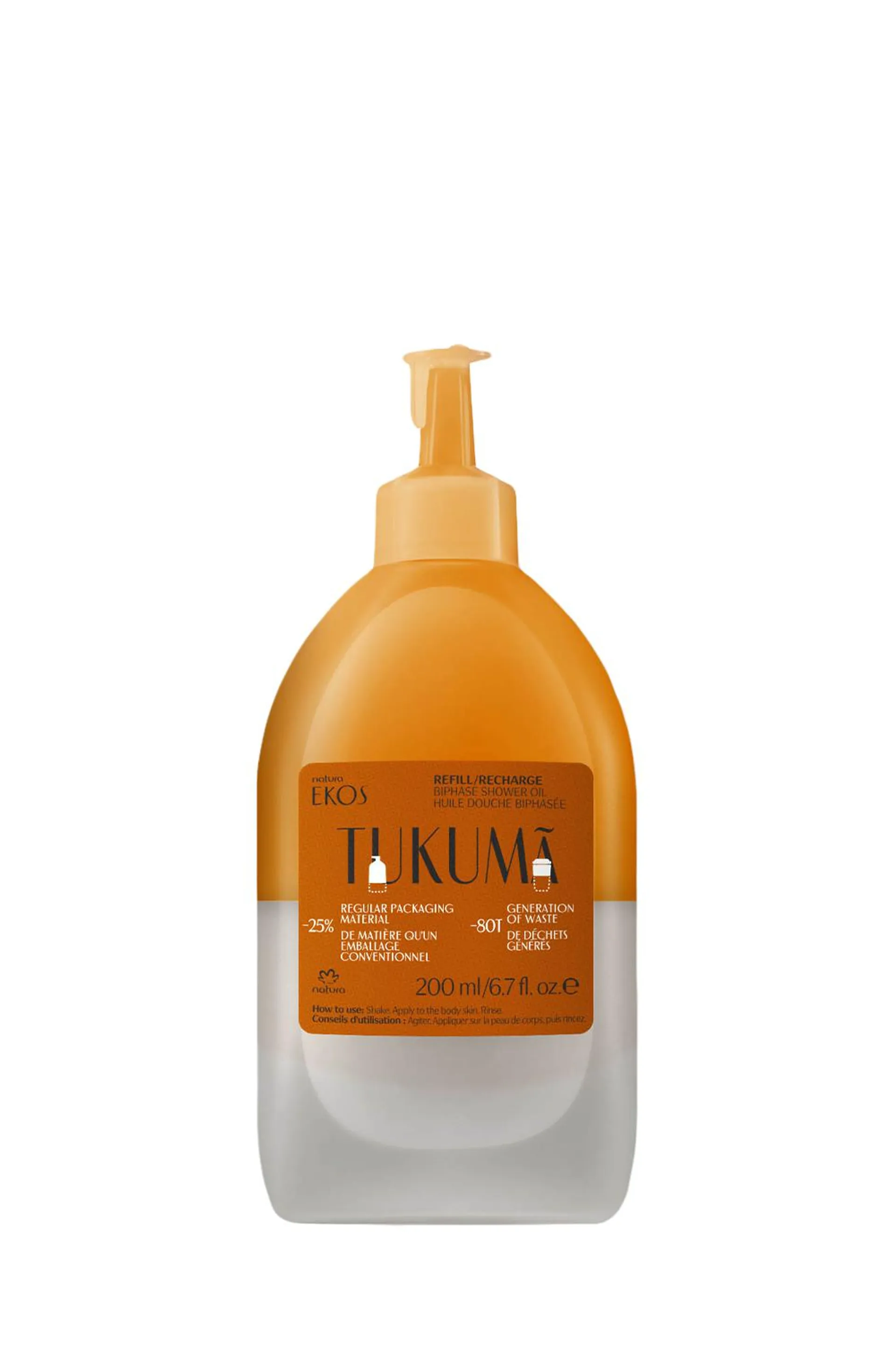 Ekos Tukumã Biphase Shower Oil Refill