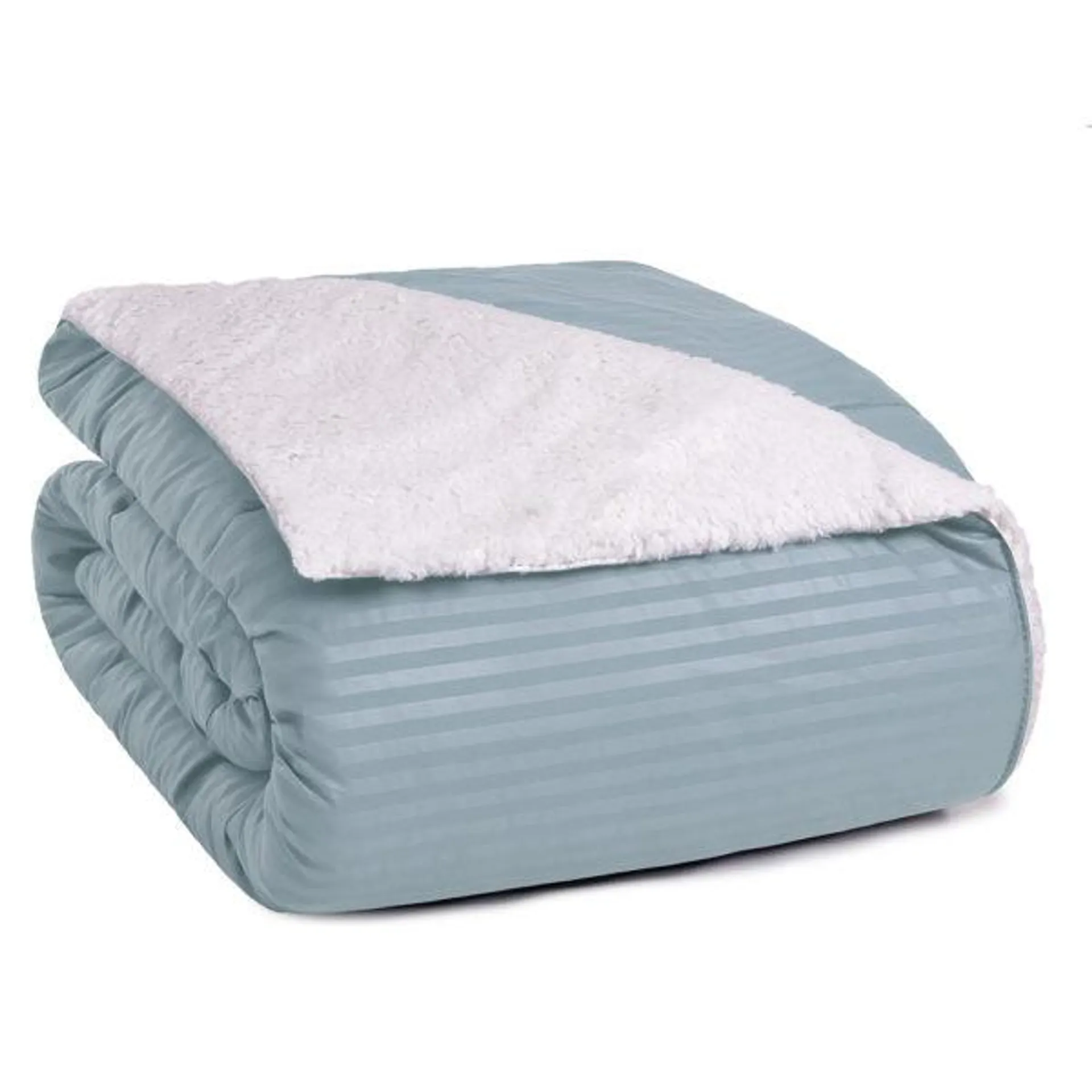 Coberdrom Sherpa Queen Stripes Green Sauce Vestcasa
