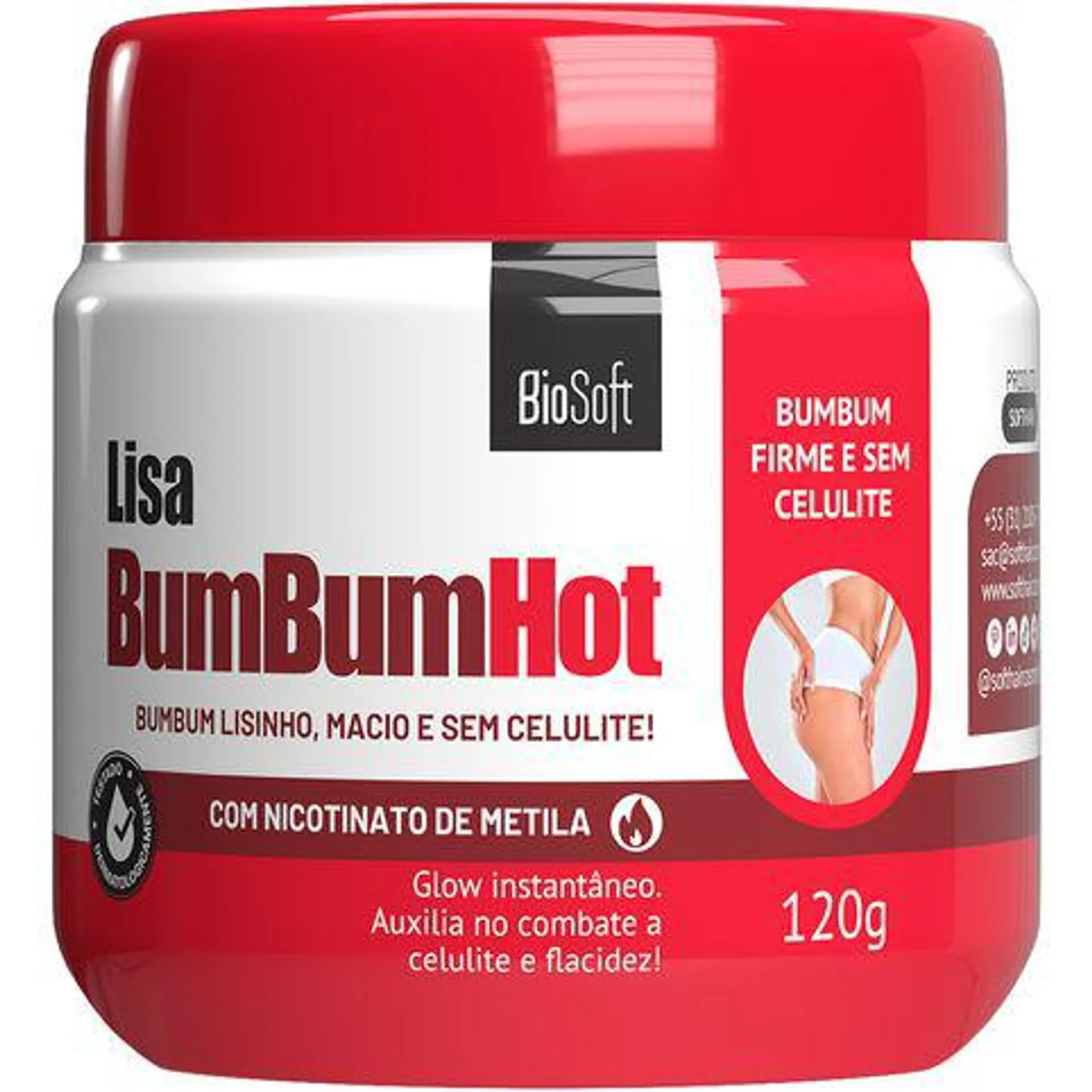 Lisa Bumbum Hot Creme Corporal Bio Soft 120g