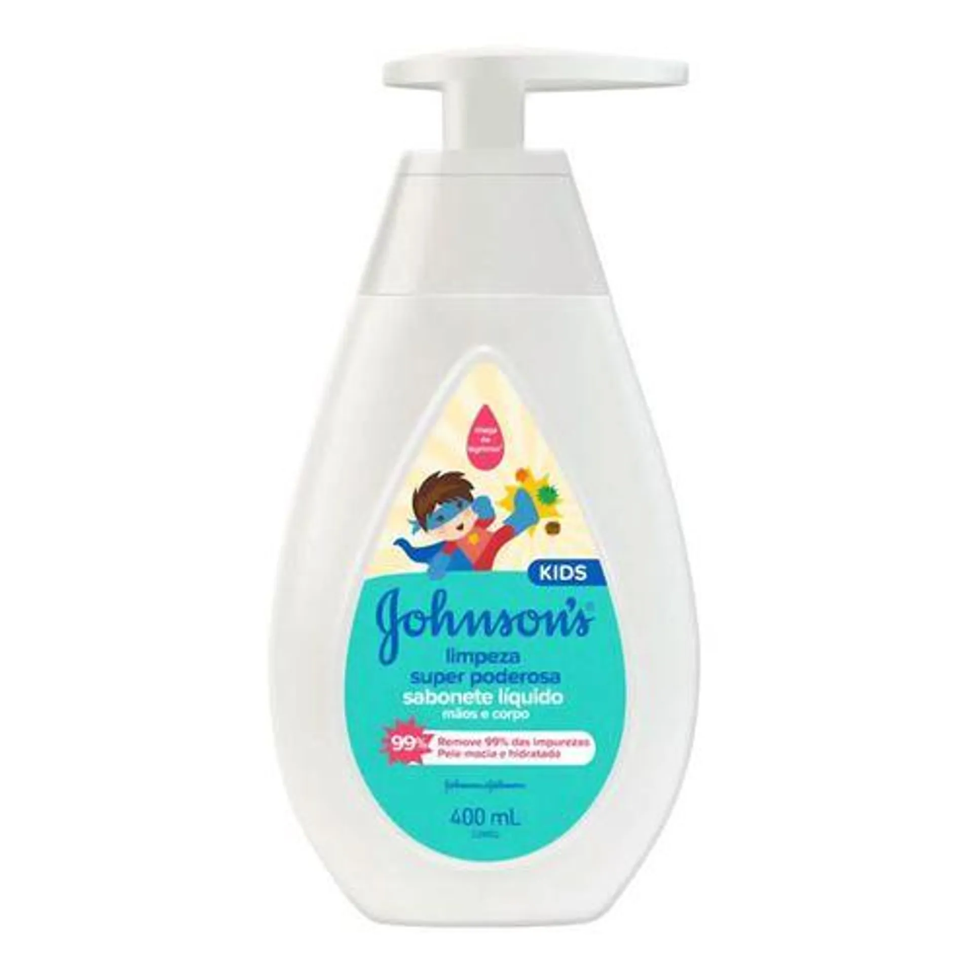 Sabonete Líquido Johnson's Kids Limpeza Super Poderosa 400ml