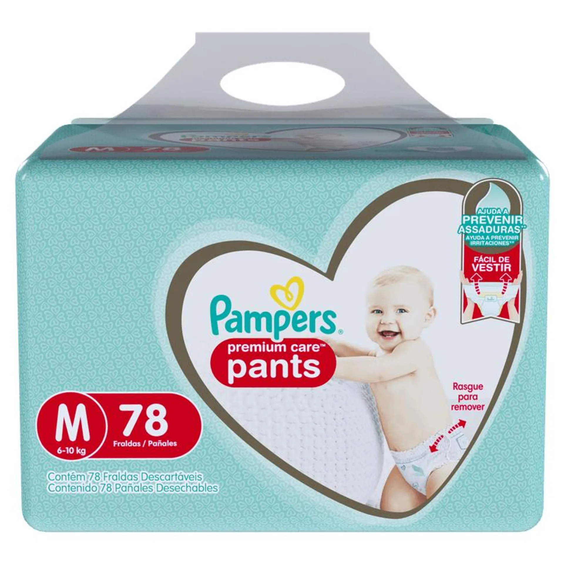 Fralda Pampers Pants Premium Care Top M C/ 78unid