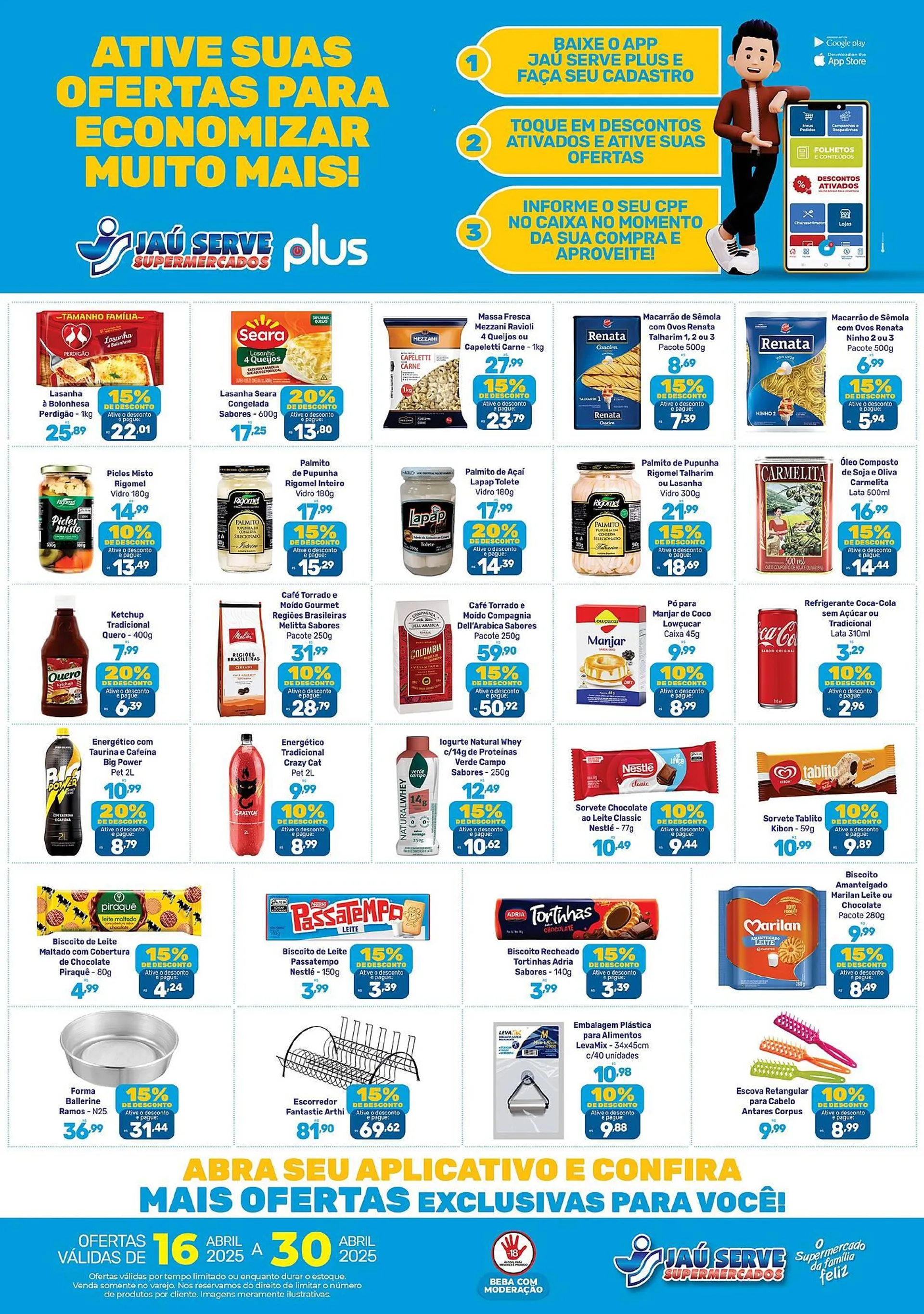 Encarte de Catálogo Supermercados Jau Serve 21 de abril até 30 de abril 2025 - Pagina 1
