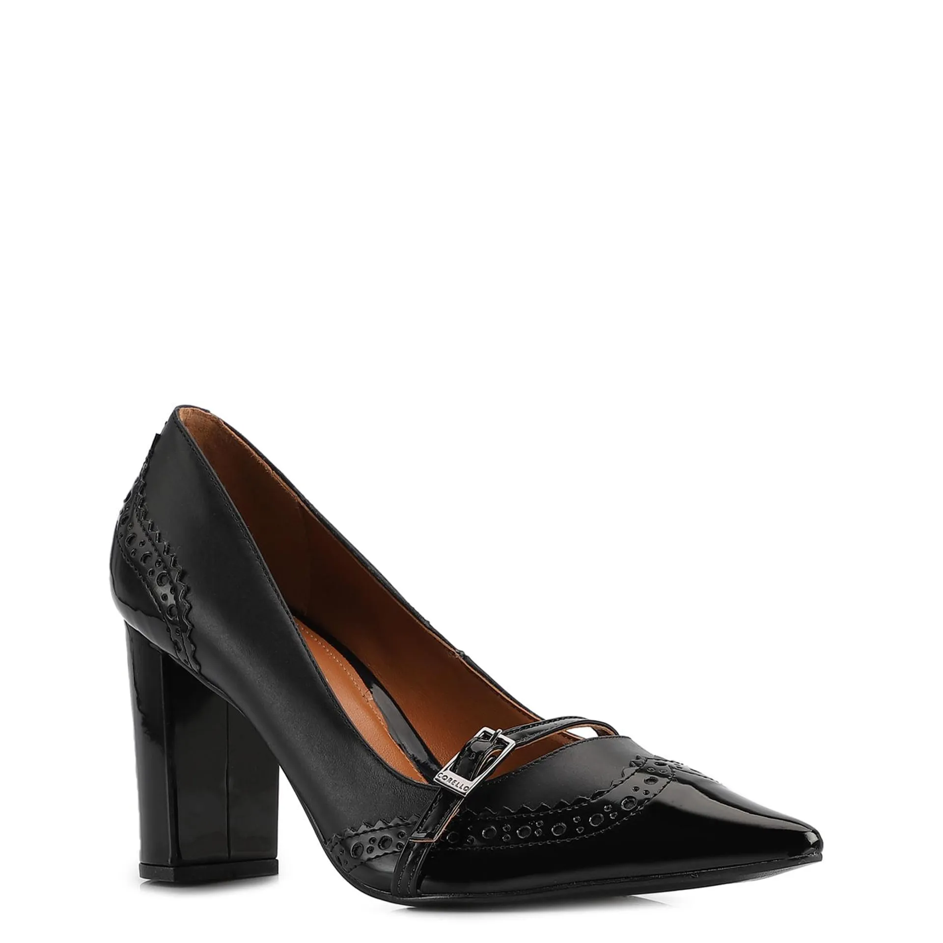 Scarpin Verniz/Couro Preto