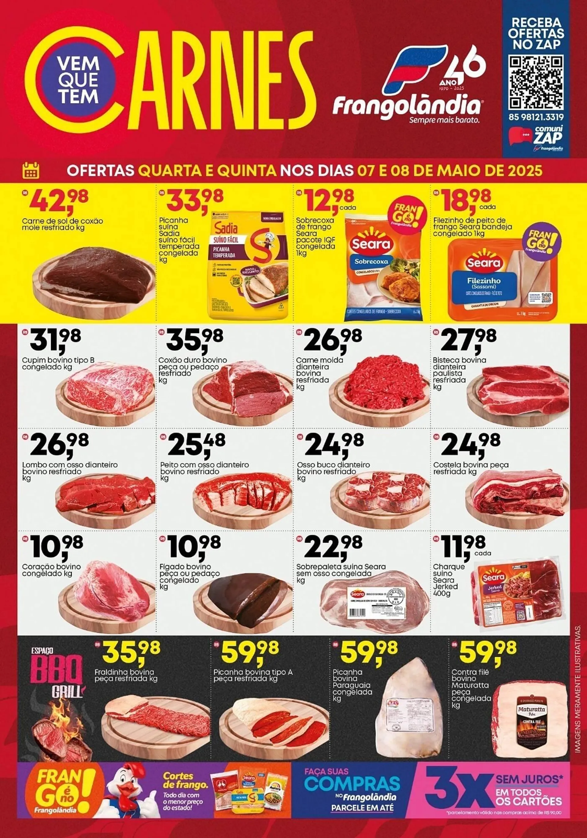 Encarte de Ofertas Frangolândia 7 de maio até 8 de maio 2025 - Pagina 1