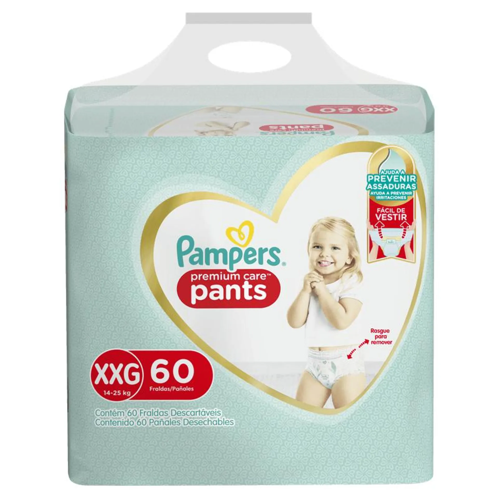 Fralda Pampers Pants Premium Care Top XXG C/60 unid