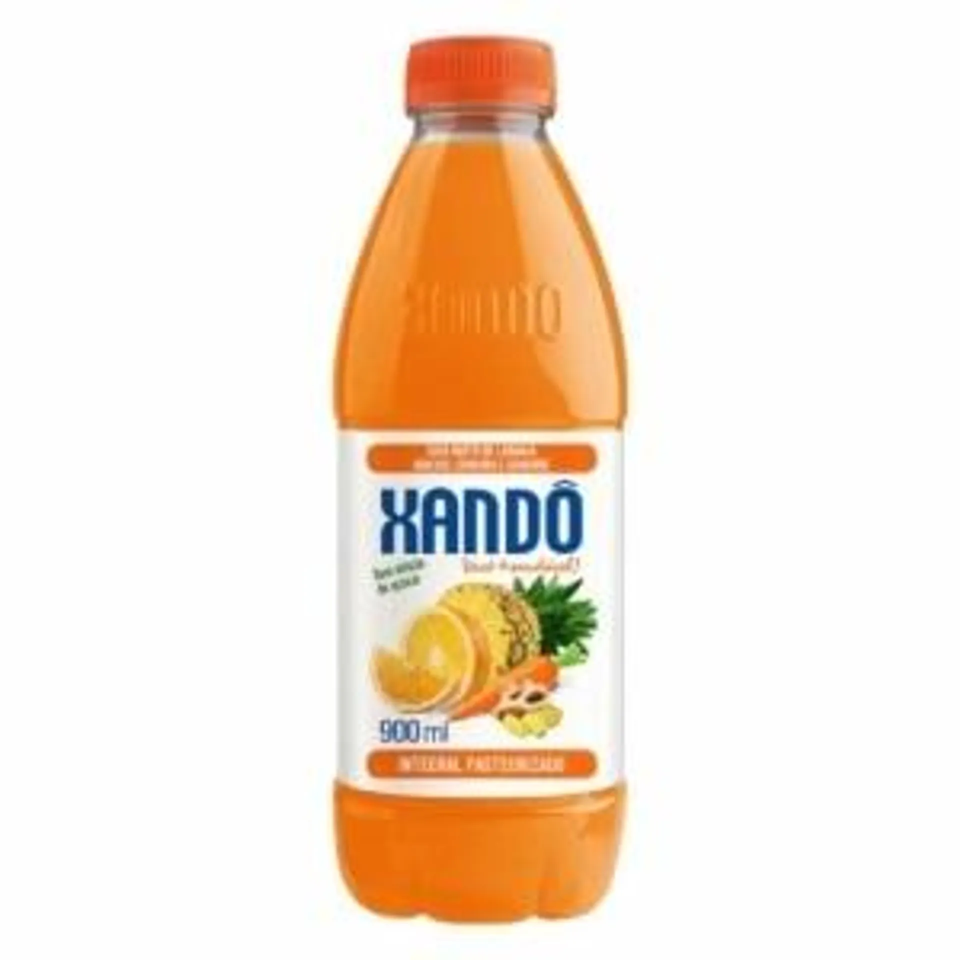 Suco Mix de Laranja, Abacaxi, Cenoura e Gengibre sem Adição de Açúcar Xandô Garrafa 900ml