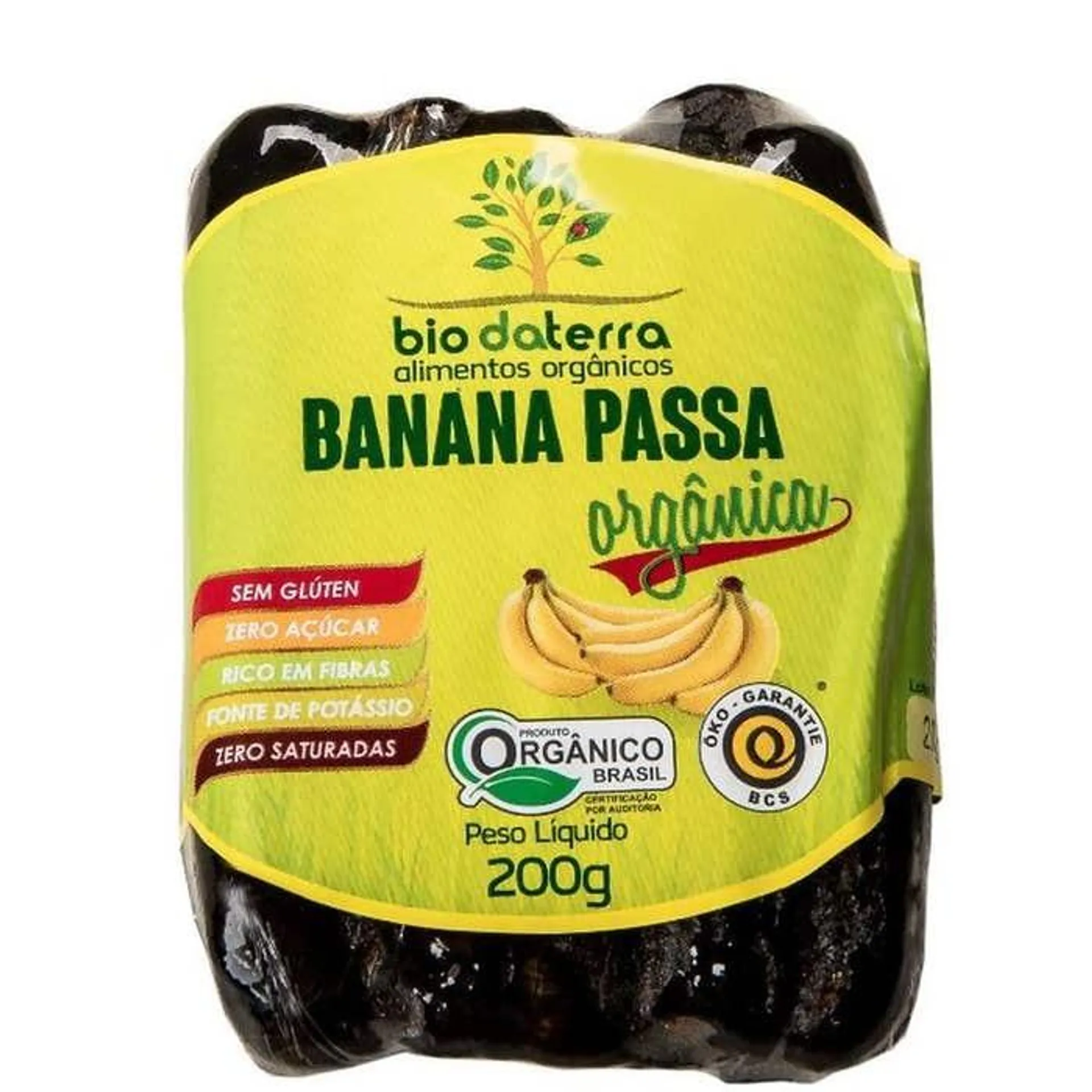 Banana Passa Biodaterra Orgânica Pc 200g