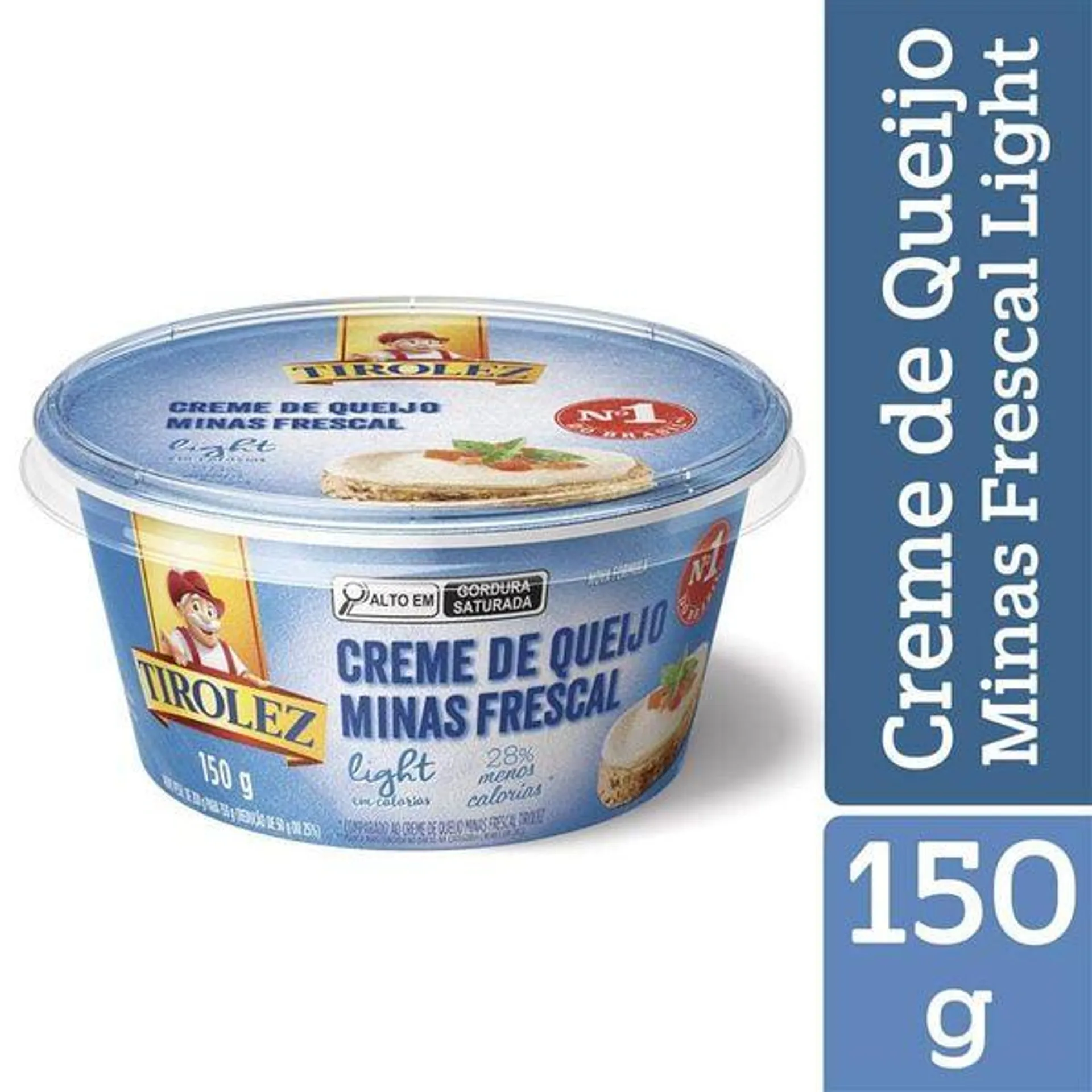 Creme de Queijo Minas Tirolez Light 150g