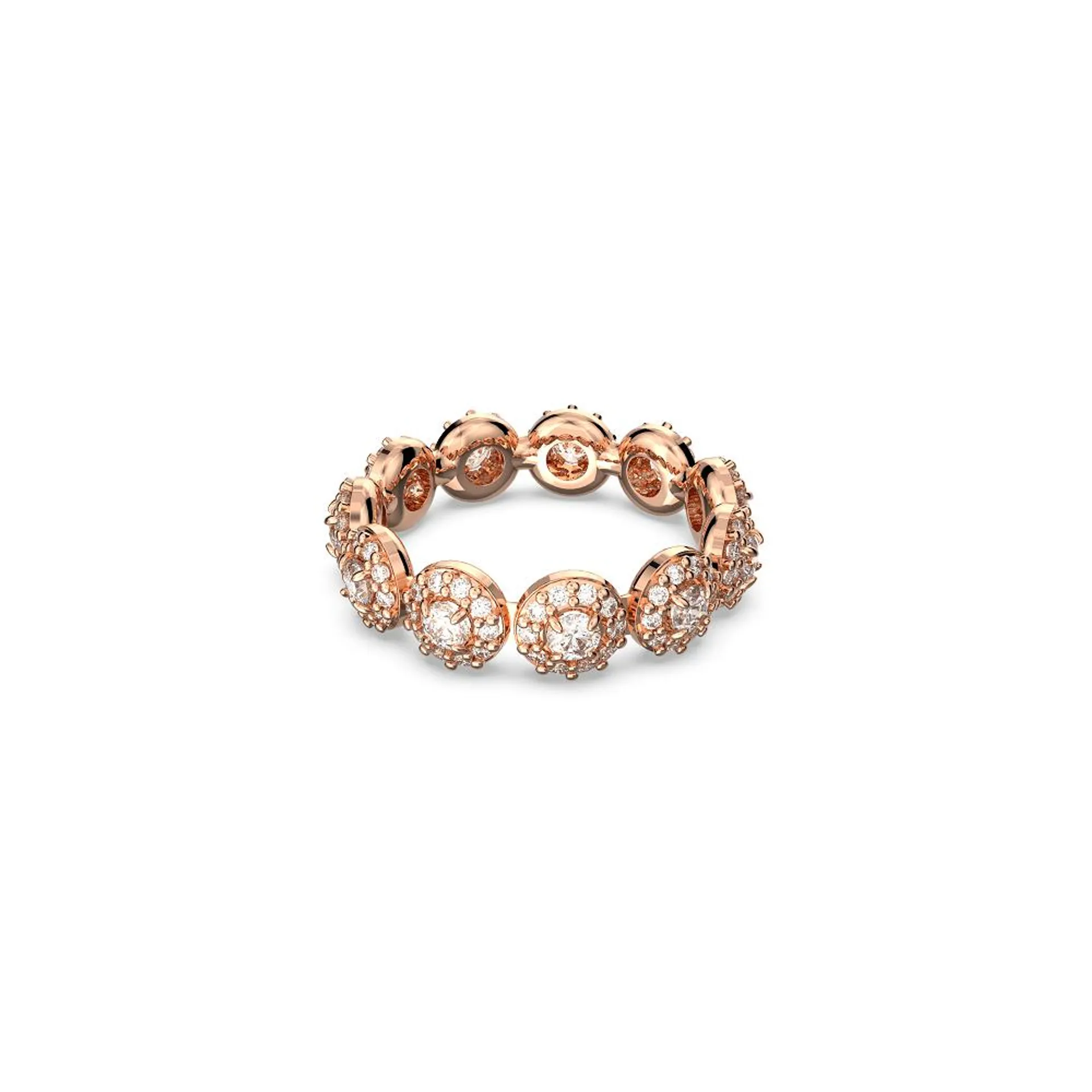 Anel Constella, Pavé, Branco, banhado a rosa dourado