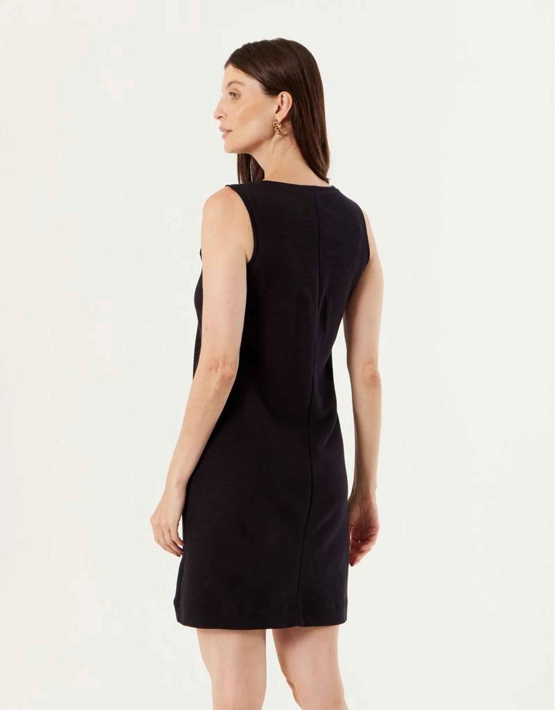 Vestido Curto Decote Canoa - Preto