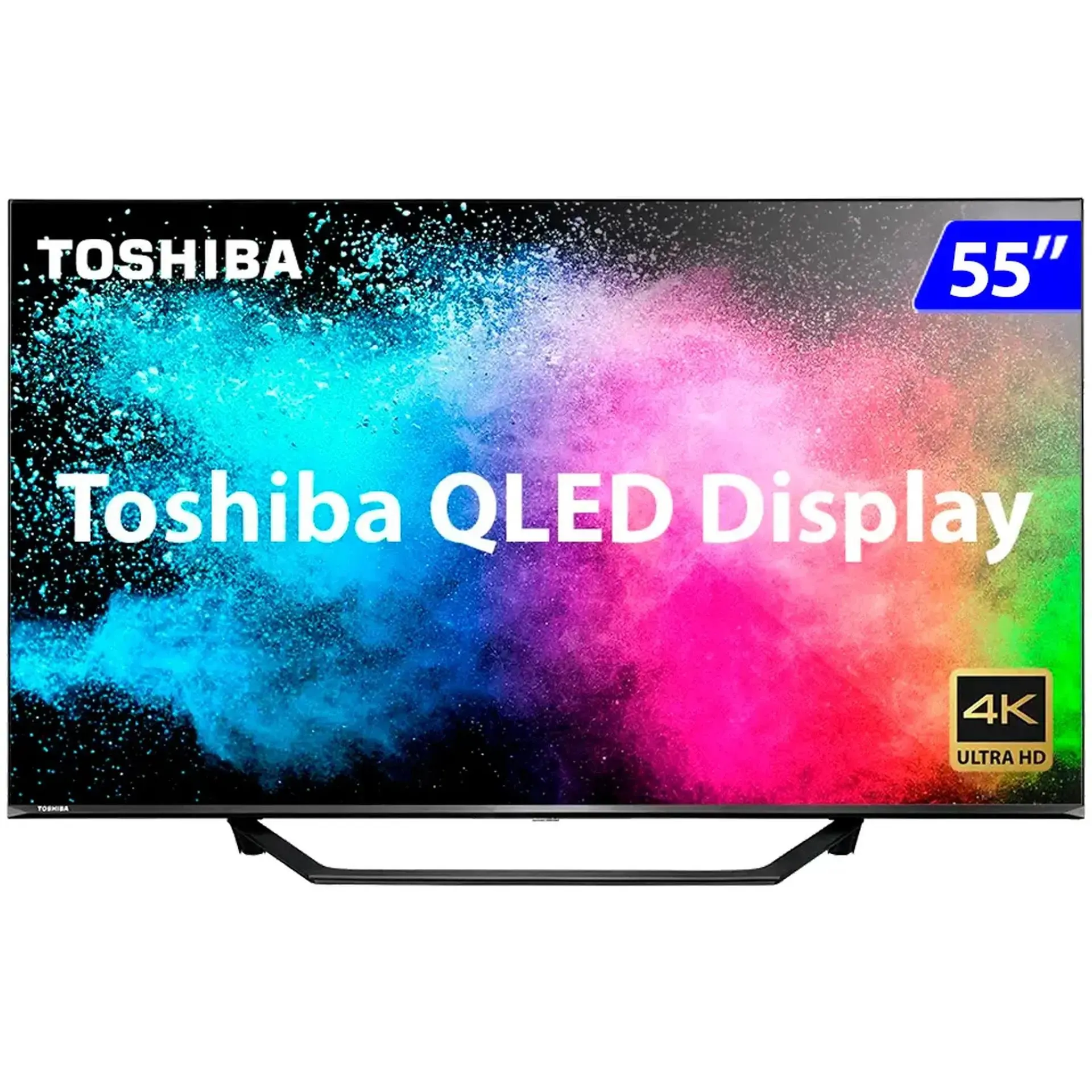 Smart TV Toshiba QLED 55" 4K UHD Wi-Fi Vidaa Comando de Voz TB001