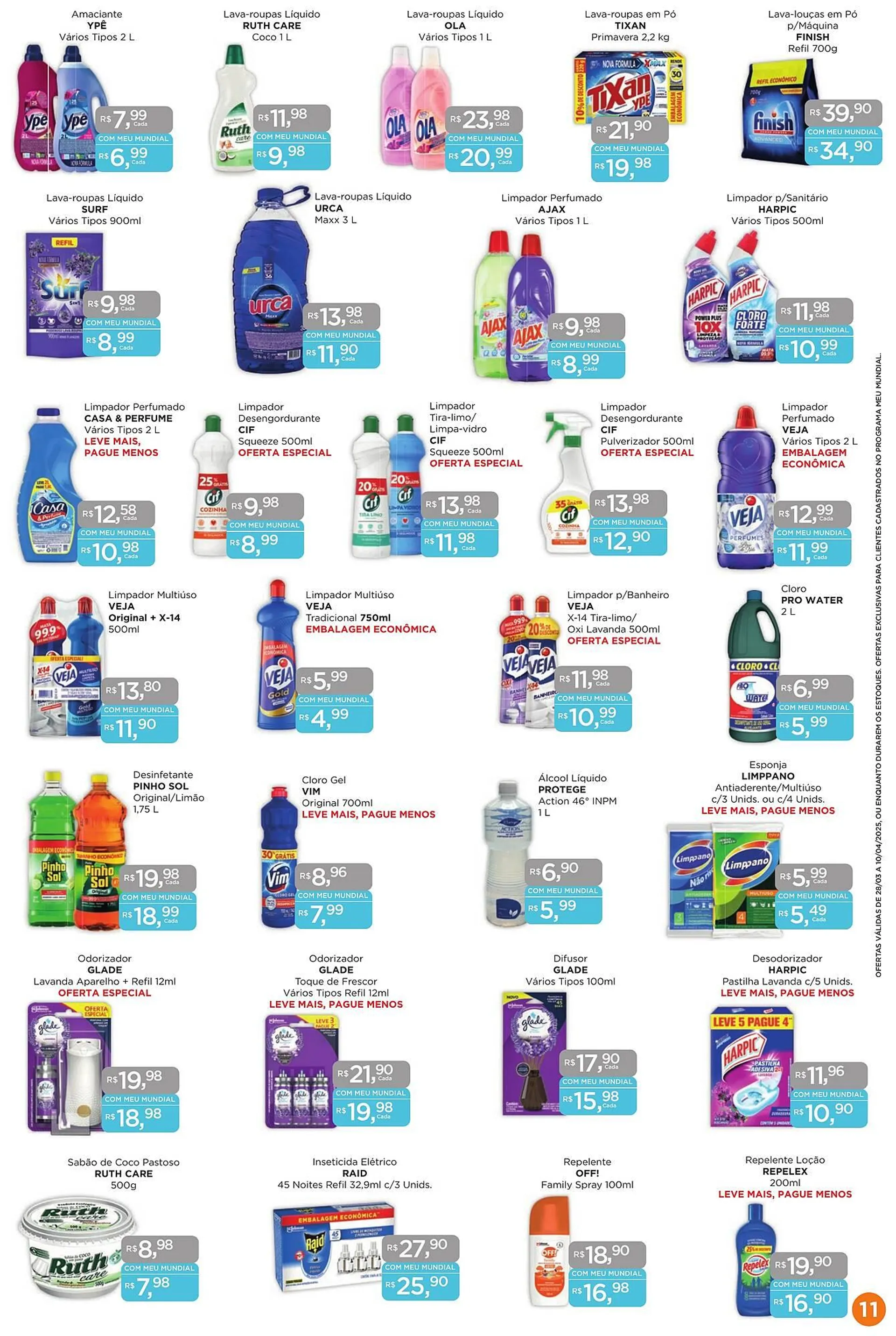 Encarte de Catálogo Supermercados Mundial 31 de março até 10 de abril 2025 - Pagina 11