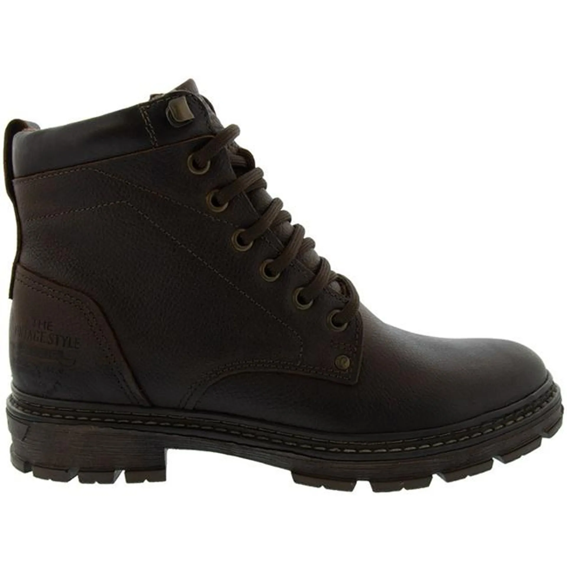 Bota Coturno Pegada Sahara Amortech Couro Marrom
