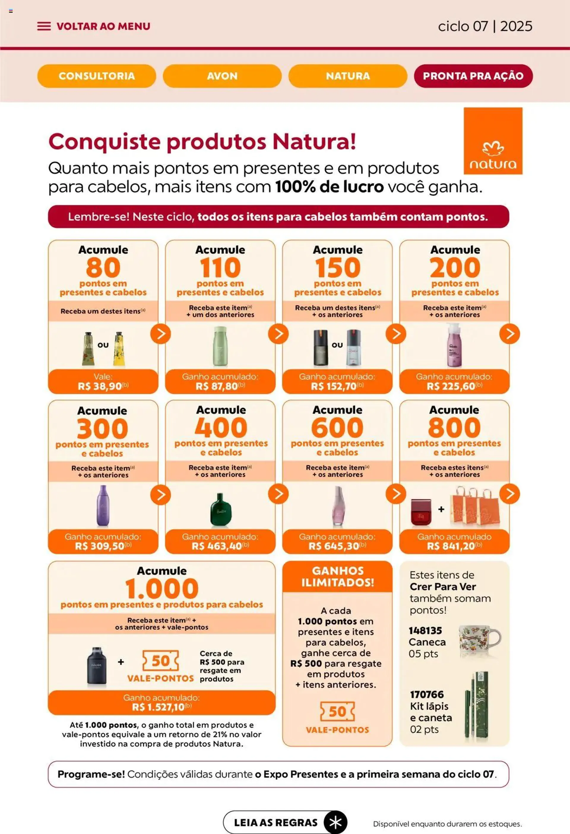 Encarte de Avon - Campanha 07: Minha Consultoria 3 de abril até 1 de maio 2025 - Pagina 47