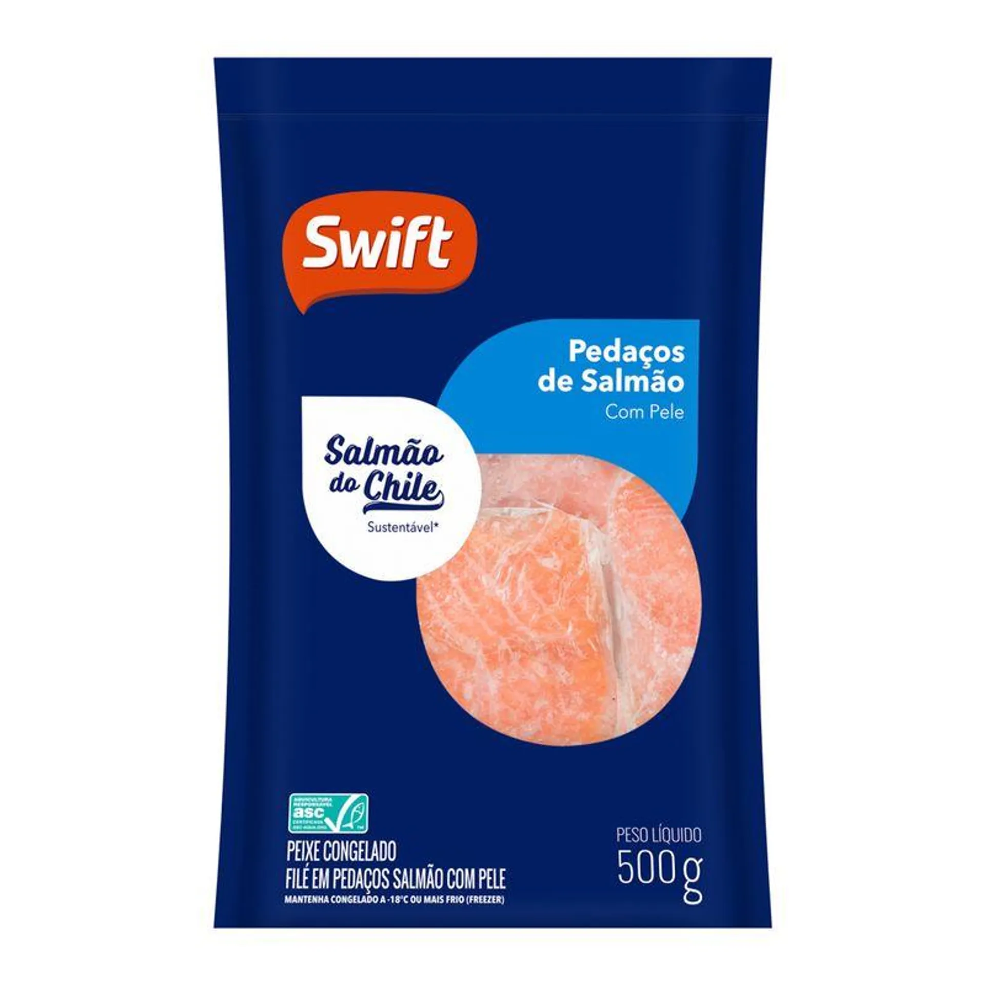 Peixe Salmão Filé Swift Pedaço 500g