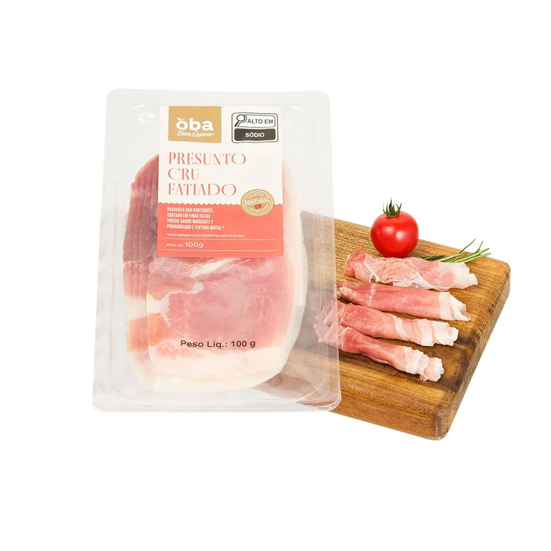Presunto Cru Nacional Fatiado Oba Bem Querer 100 G