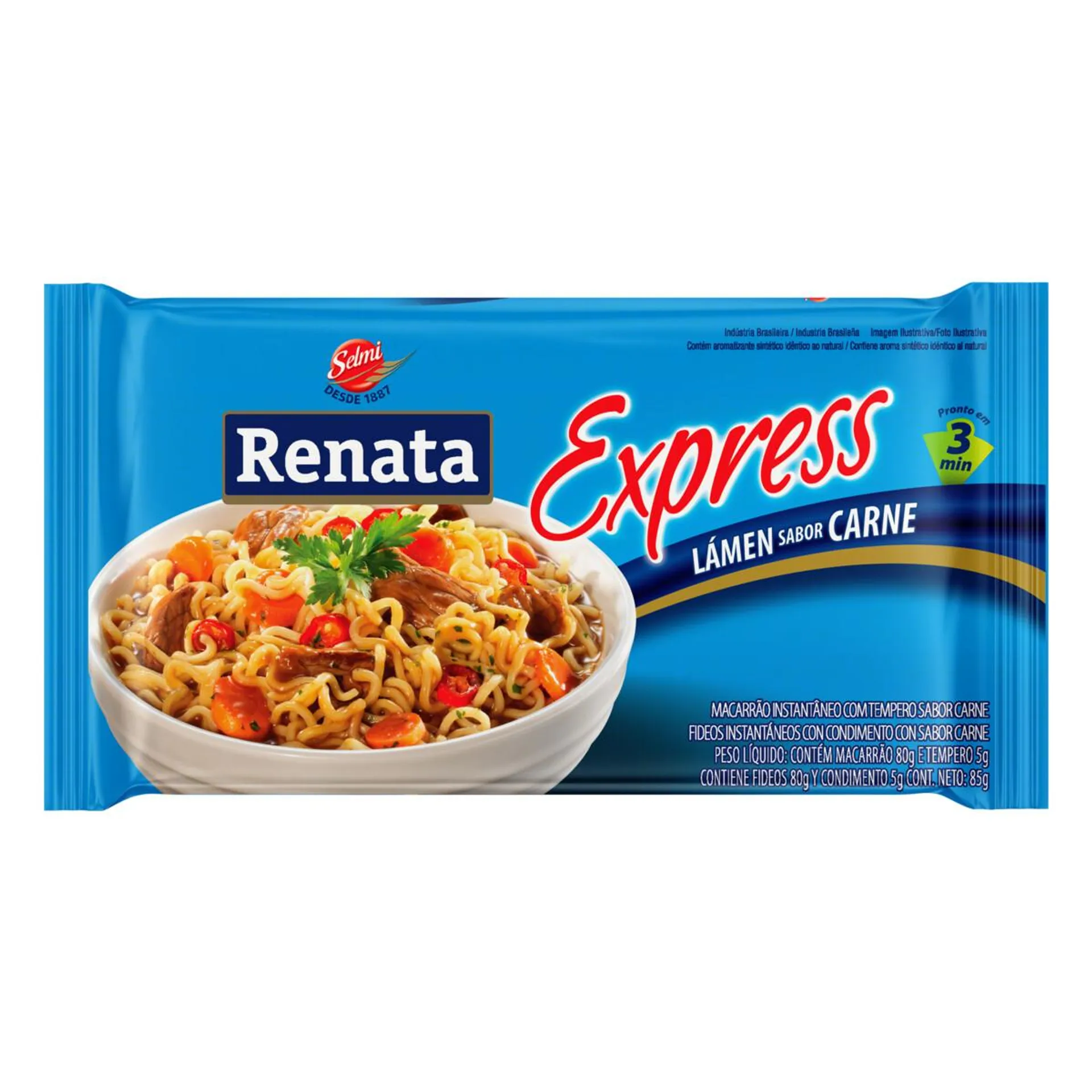 Macarrão Instantâneo Renata Lámen Express Carne 85g