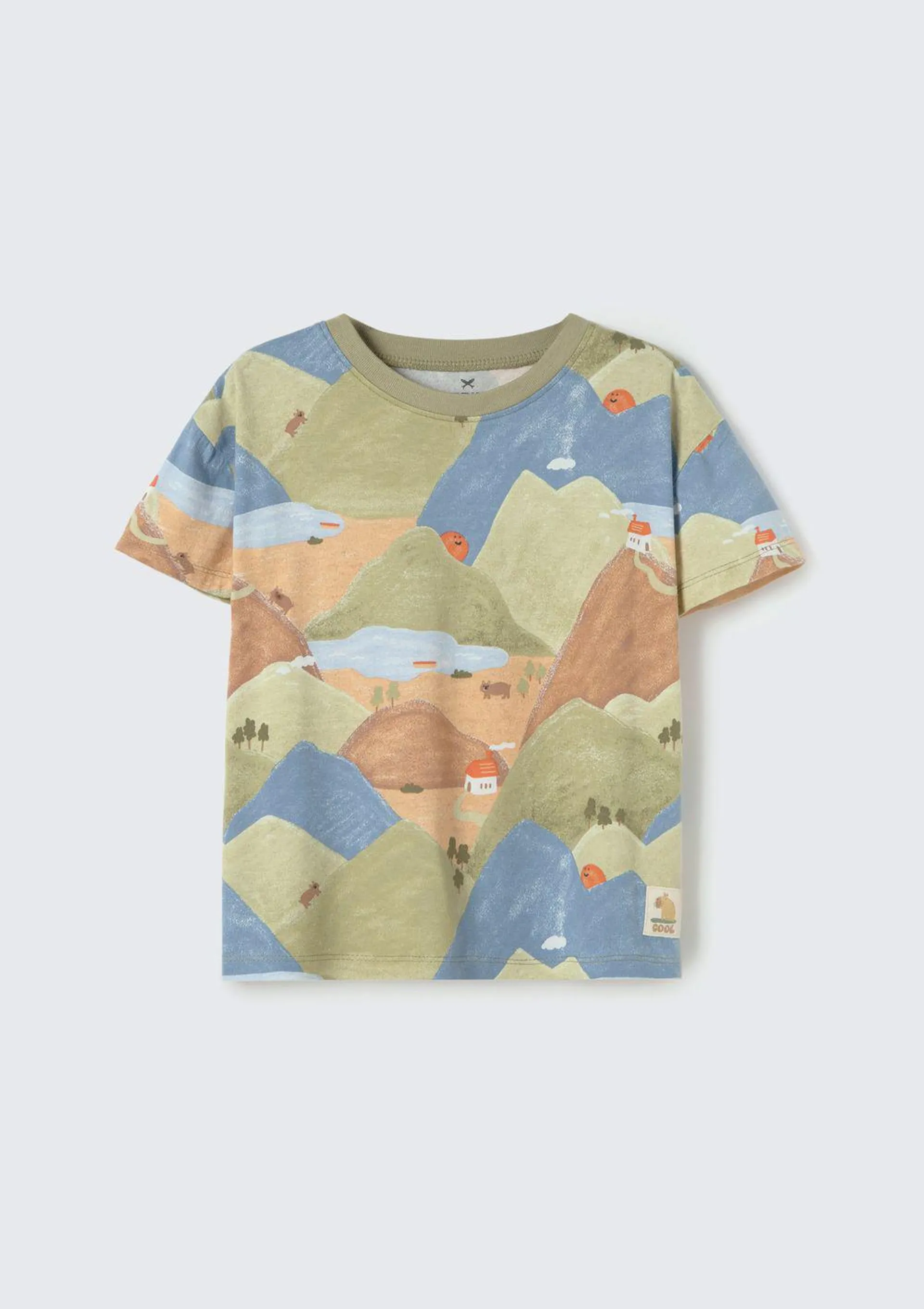 Camiseta Infantil Menino Toddler Oversized - Bege