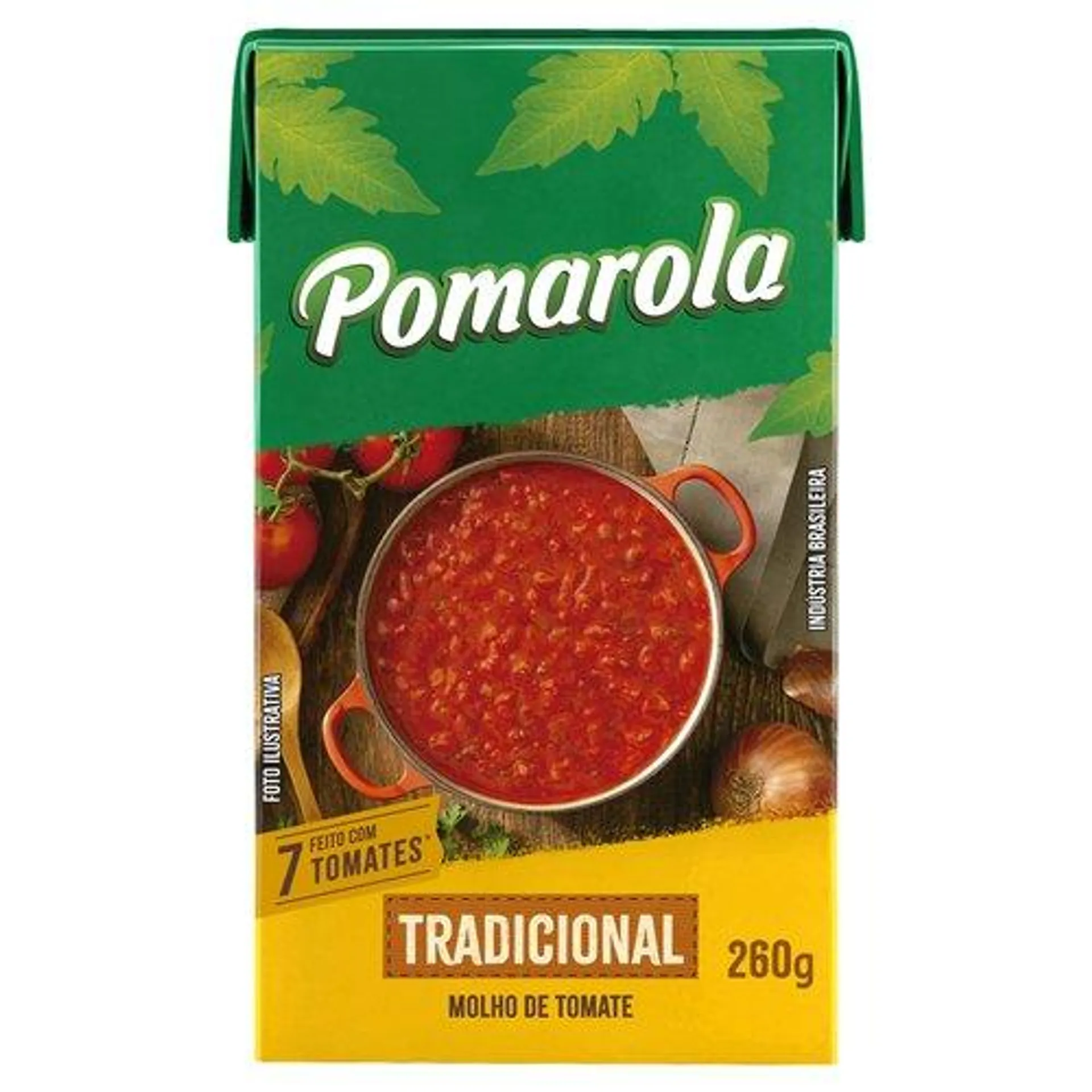 Molho de Tomate Tradicional Pomarola Caixa 260g