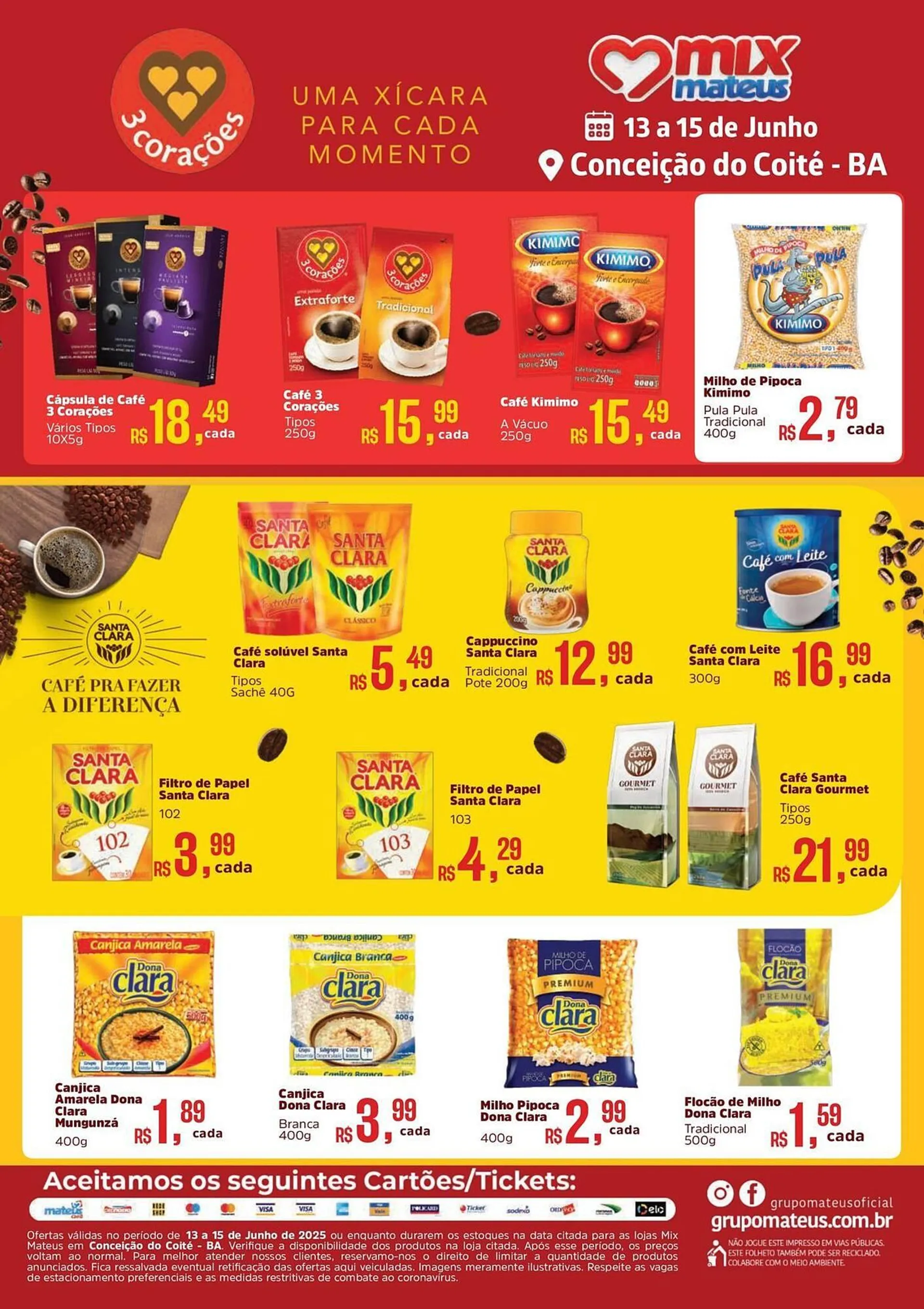 Encarte de Catálogo Supermercados Mateus 13 de junho até 15 de junho 2025 - Pagina 1